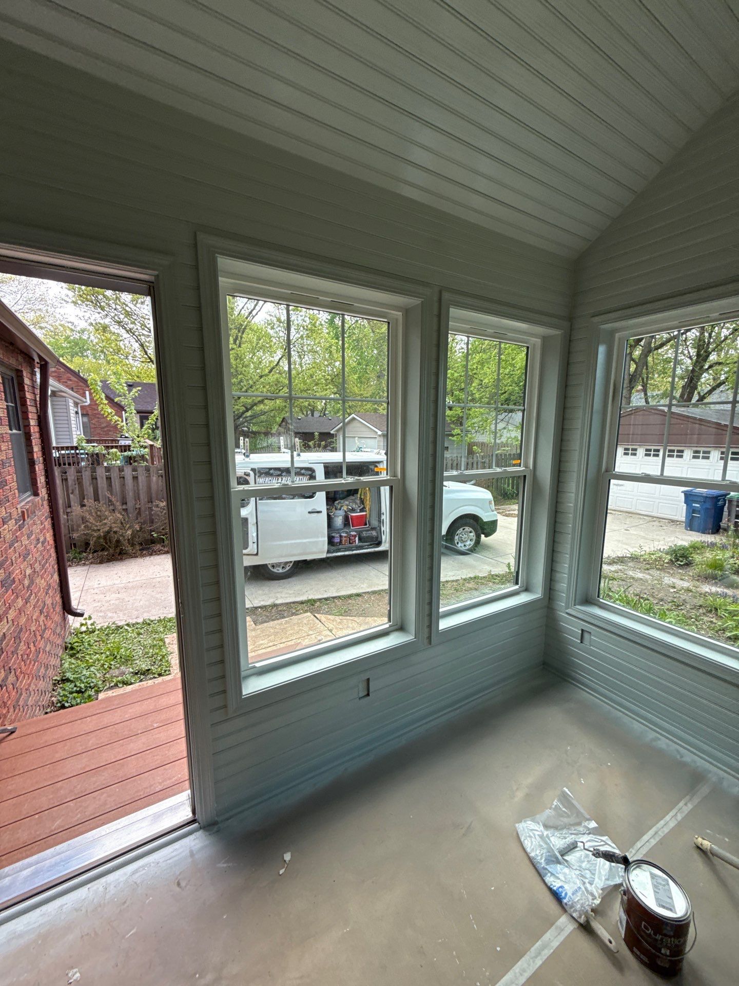 New 4 season room interior & exterior painting by Midwest Paint LLC