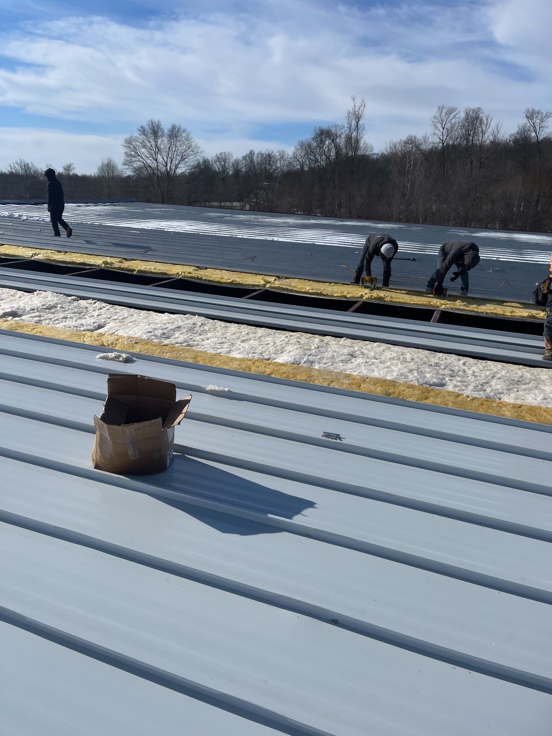 Commercial Roofing Installation using 24 Guage Double Lock Standing Seam by Legacy Roofing & Solar