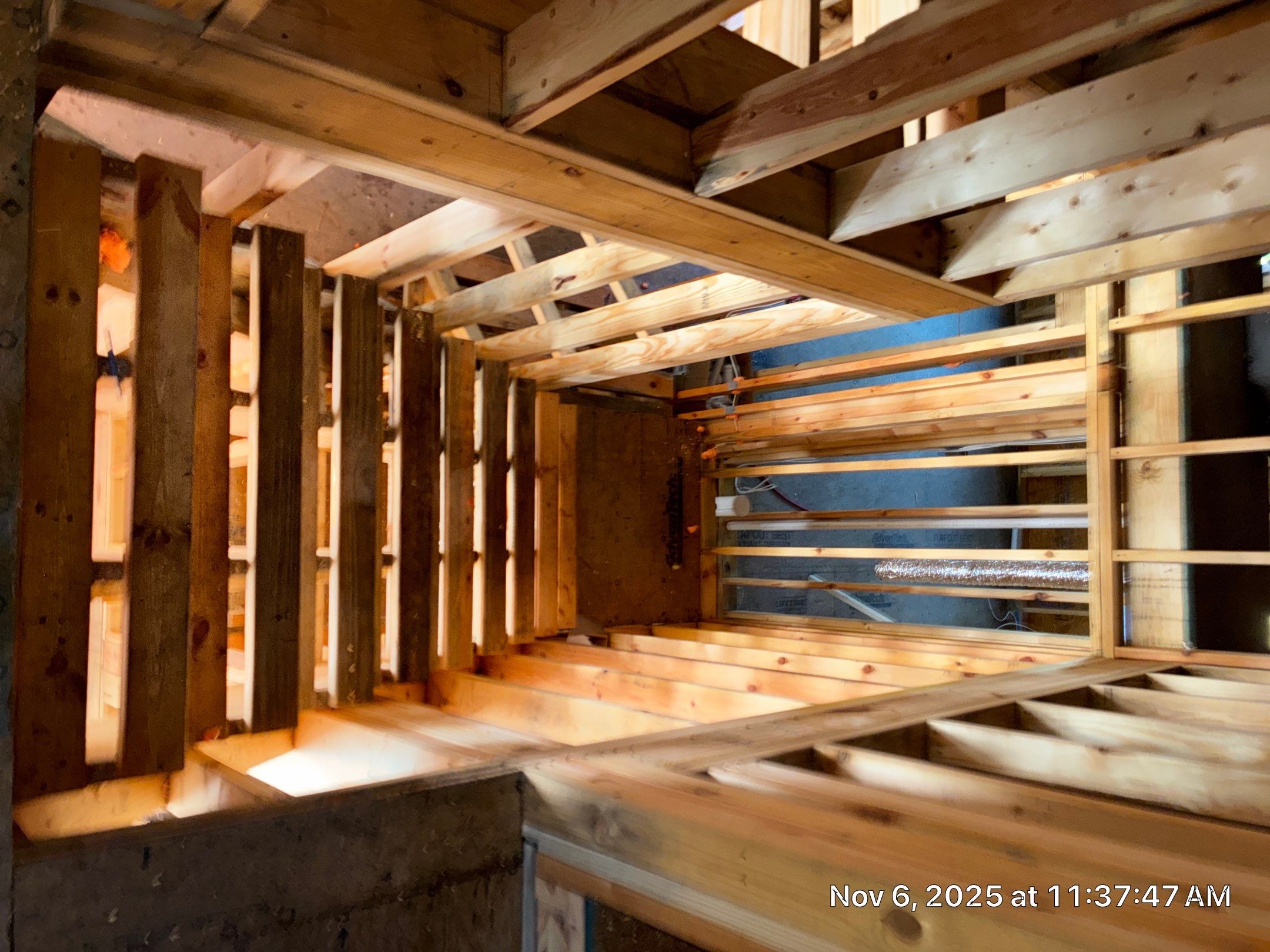 Mold remediation for custom home addition by EAS Environmental, LLC.