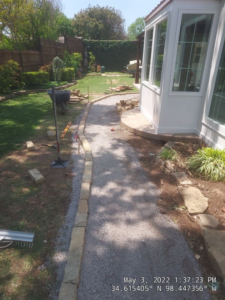 Flagstone walkway using Flagstone  by Clays Services Inc