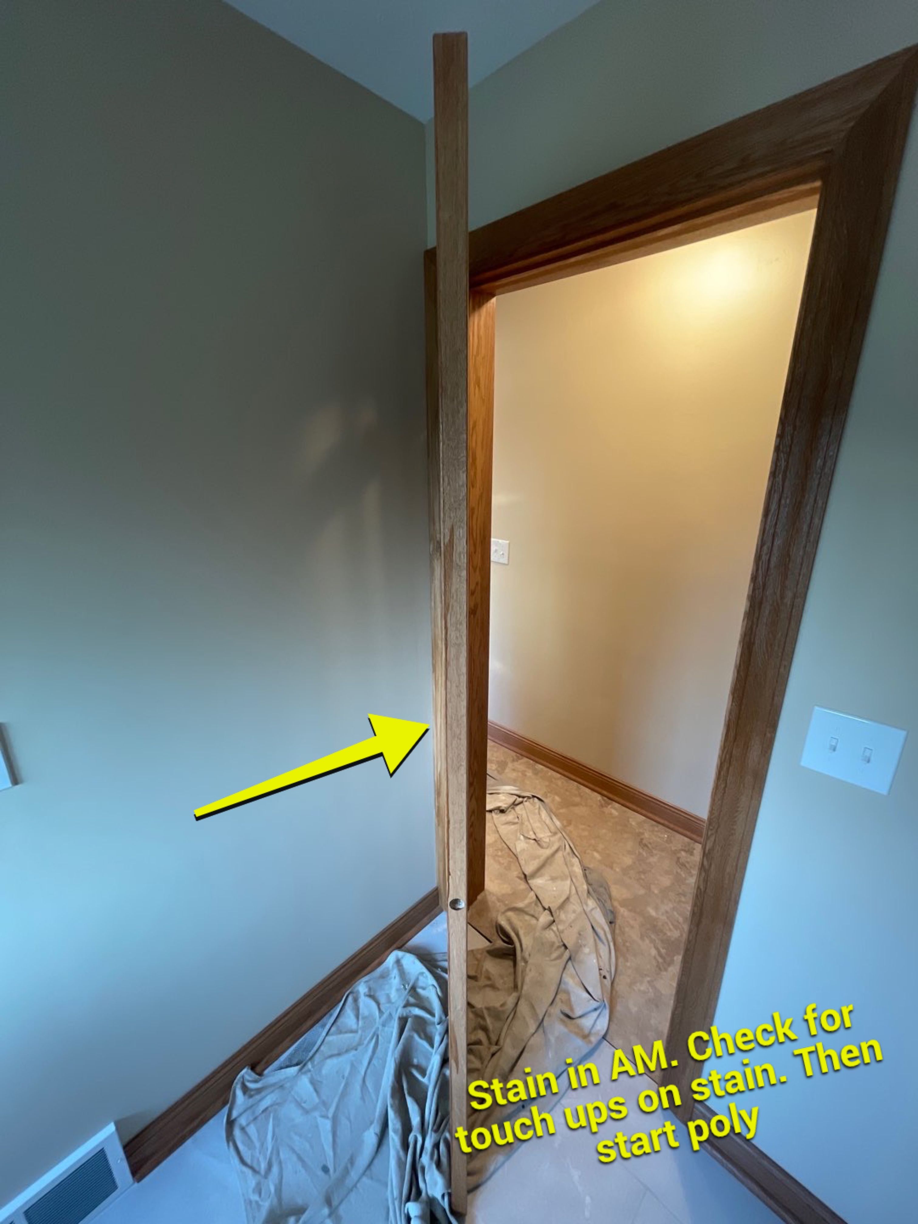 Door Staining using Minwax Stain by Callaway Contracting LLC