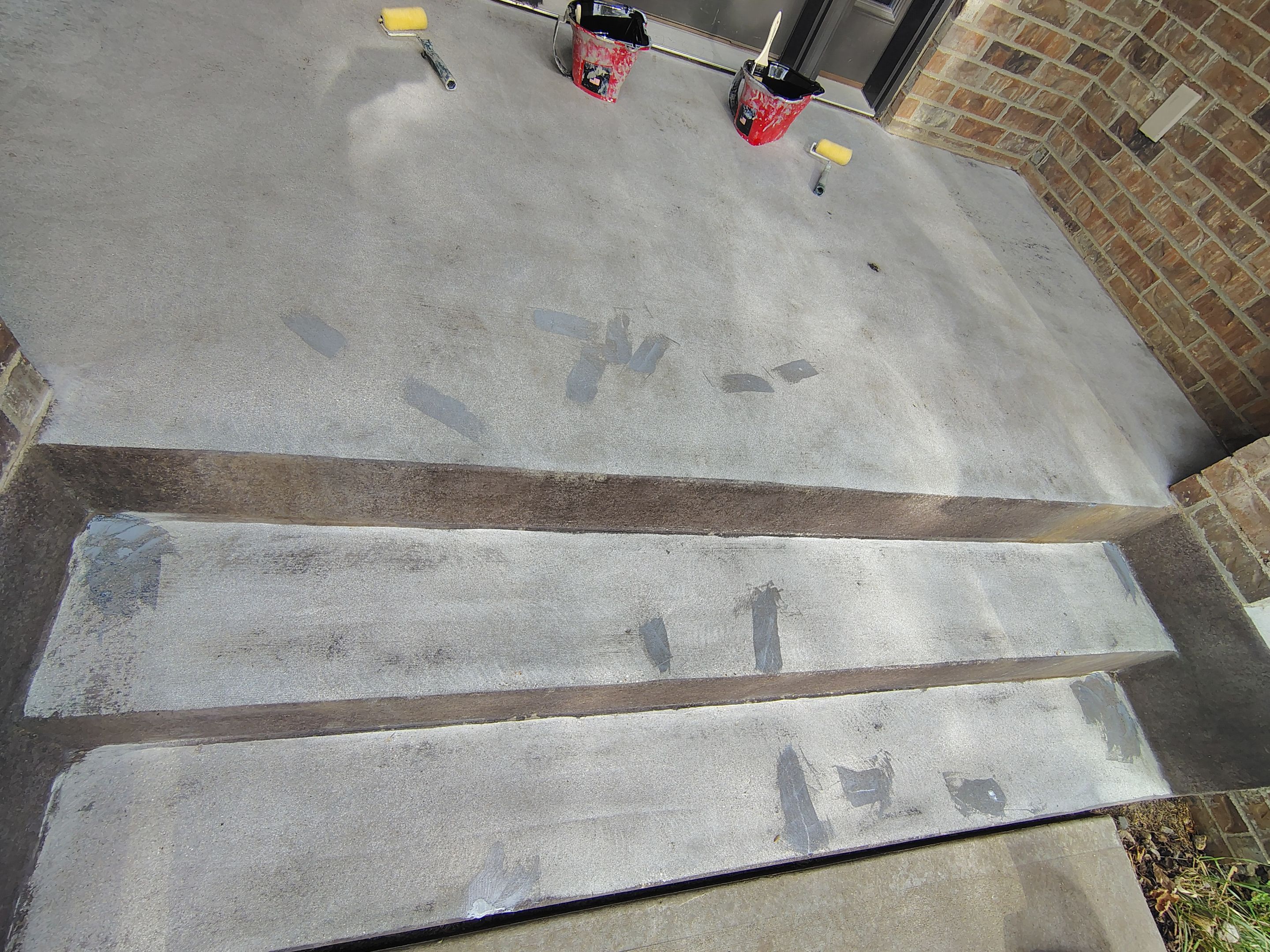 Front Porch Concrete Coating and Restoration in Harrisburg by Select Painting, Coatings & Garage Cabinets