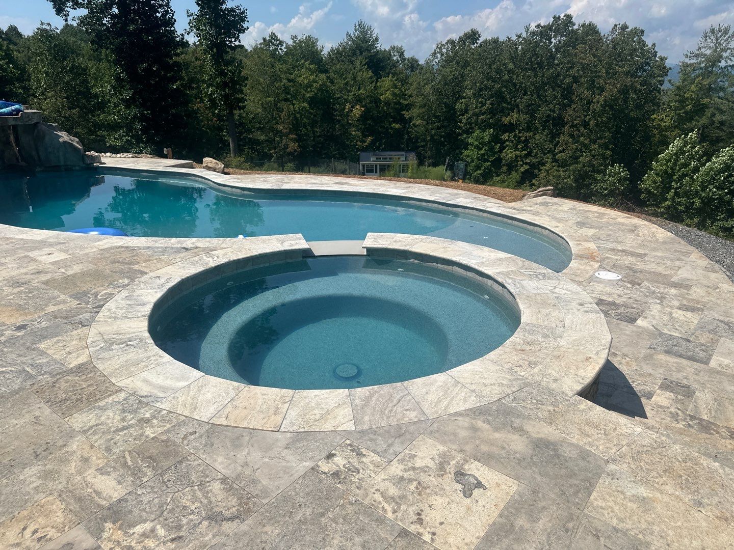 Pool Area Hardscape  by Growing Edge Landscape & Design, Inc.