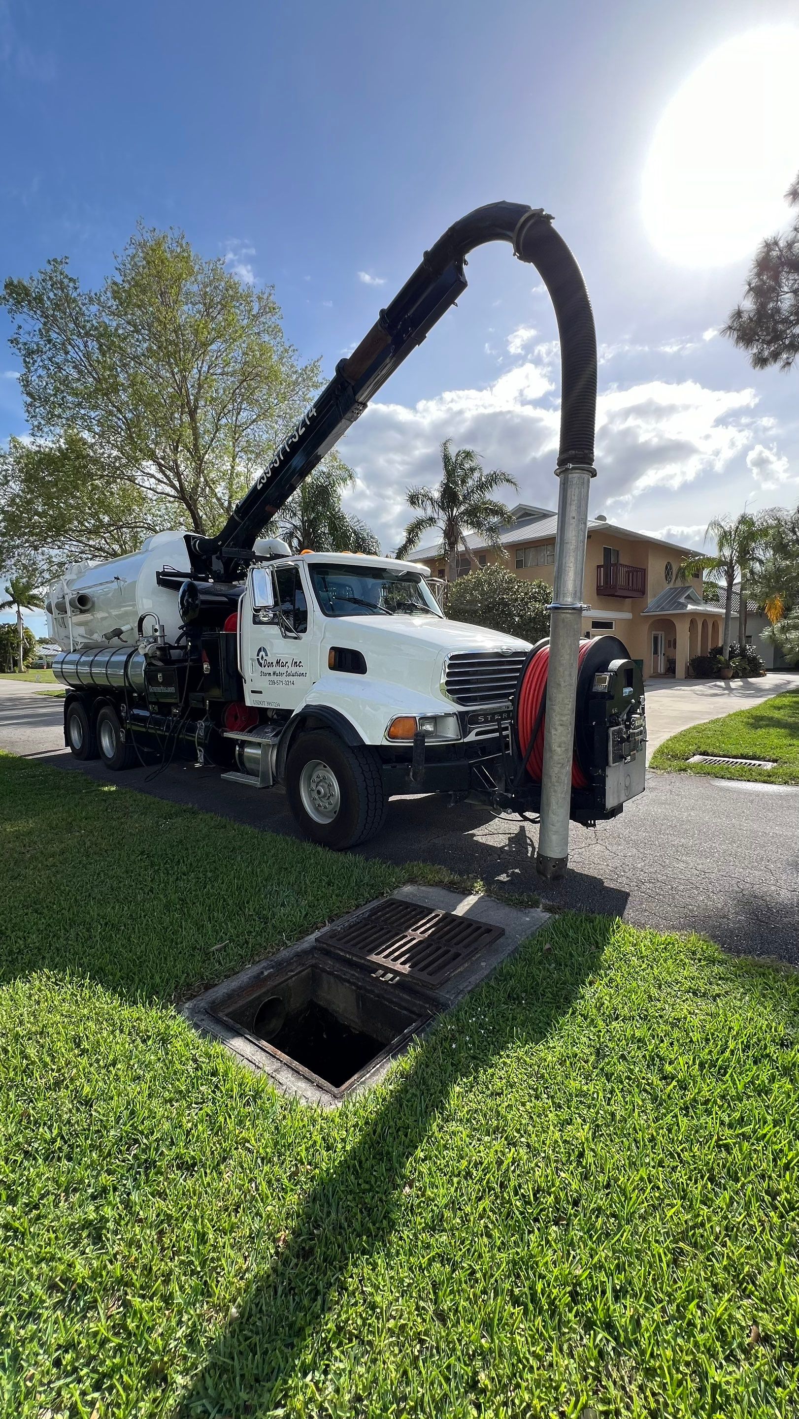Naples Private Airport Community Catch Basin Cleaning by APS Power & Water