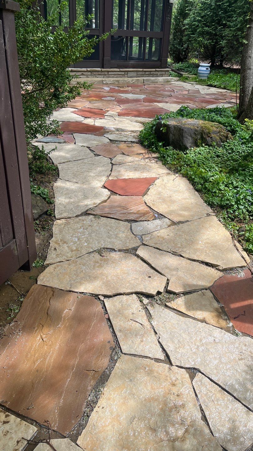 Glencoe, IL brick paver cleaning and stone cleaning by Northern Power Washing LLC.
