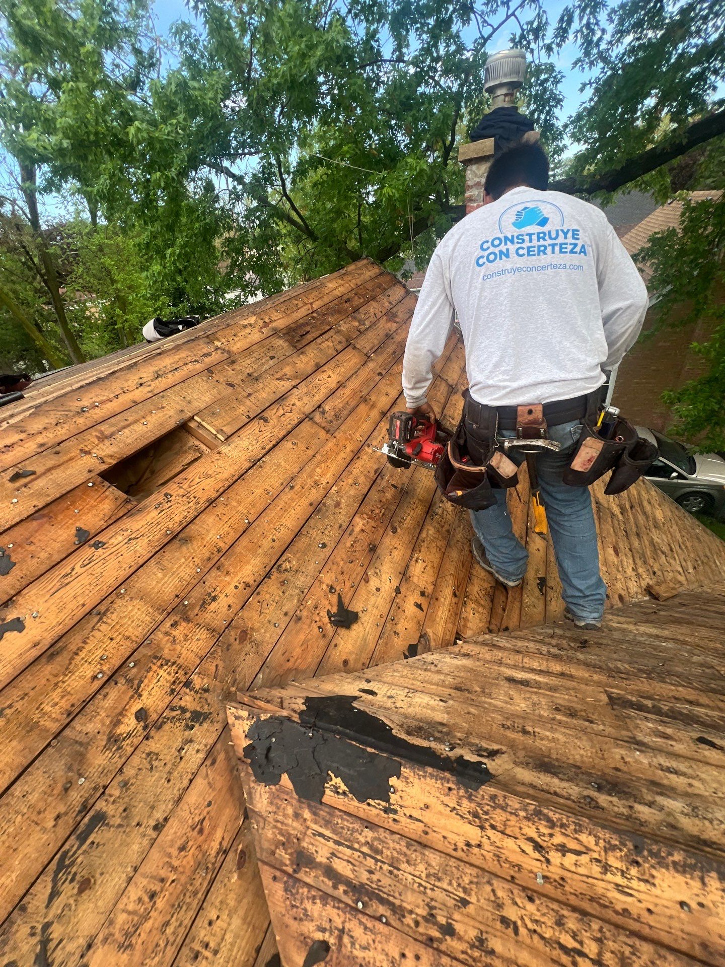 Roof replacement and interior repair by wind damage by Just Brilliant Restoration JBR