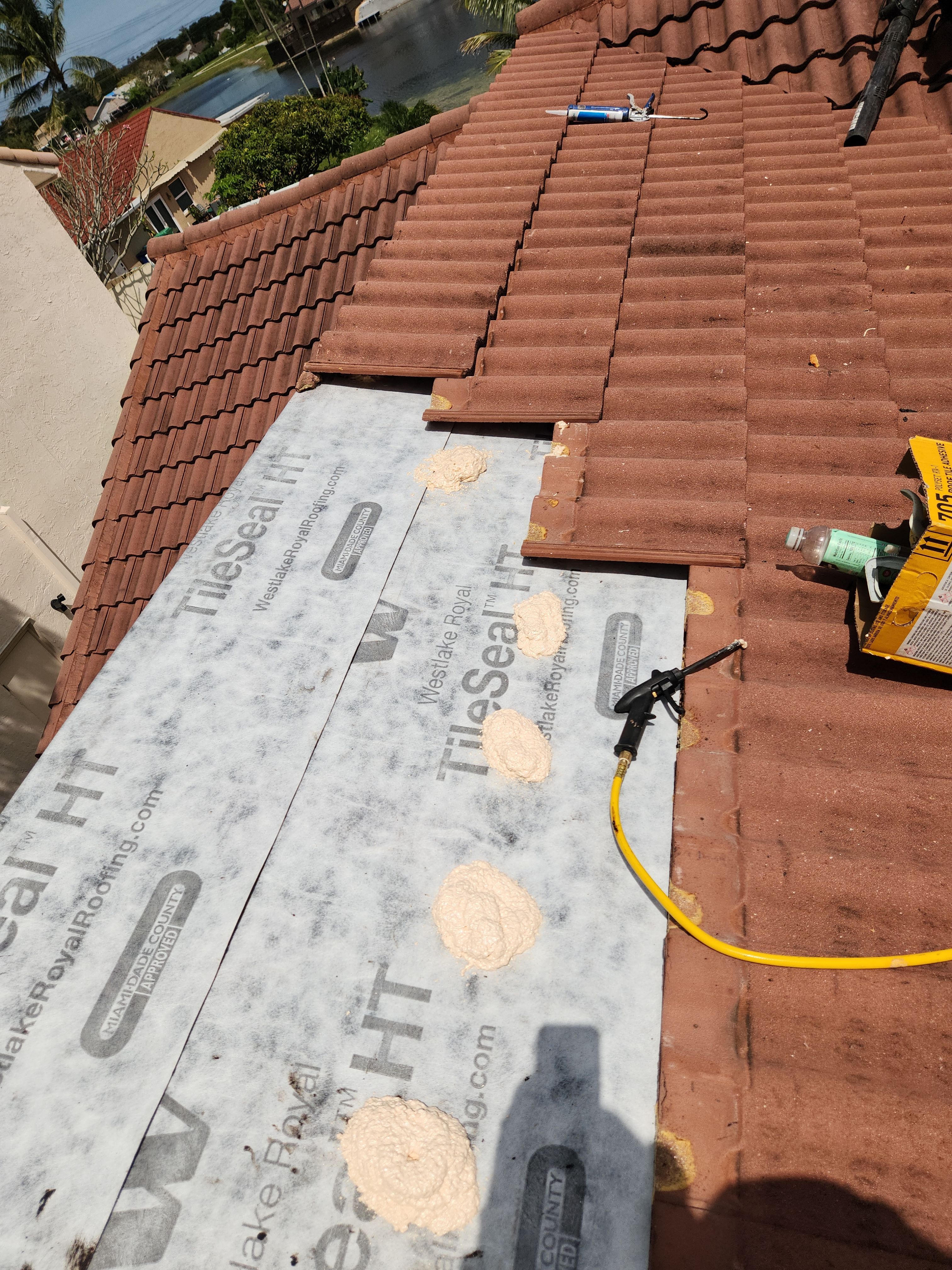 Clay Tile Roof Leak Repair and Sheathing Replacement in Hollywood by Aastro Roofing