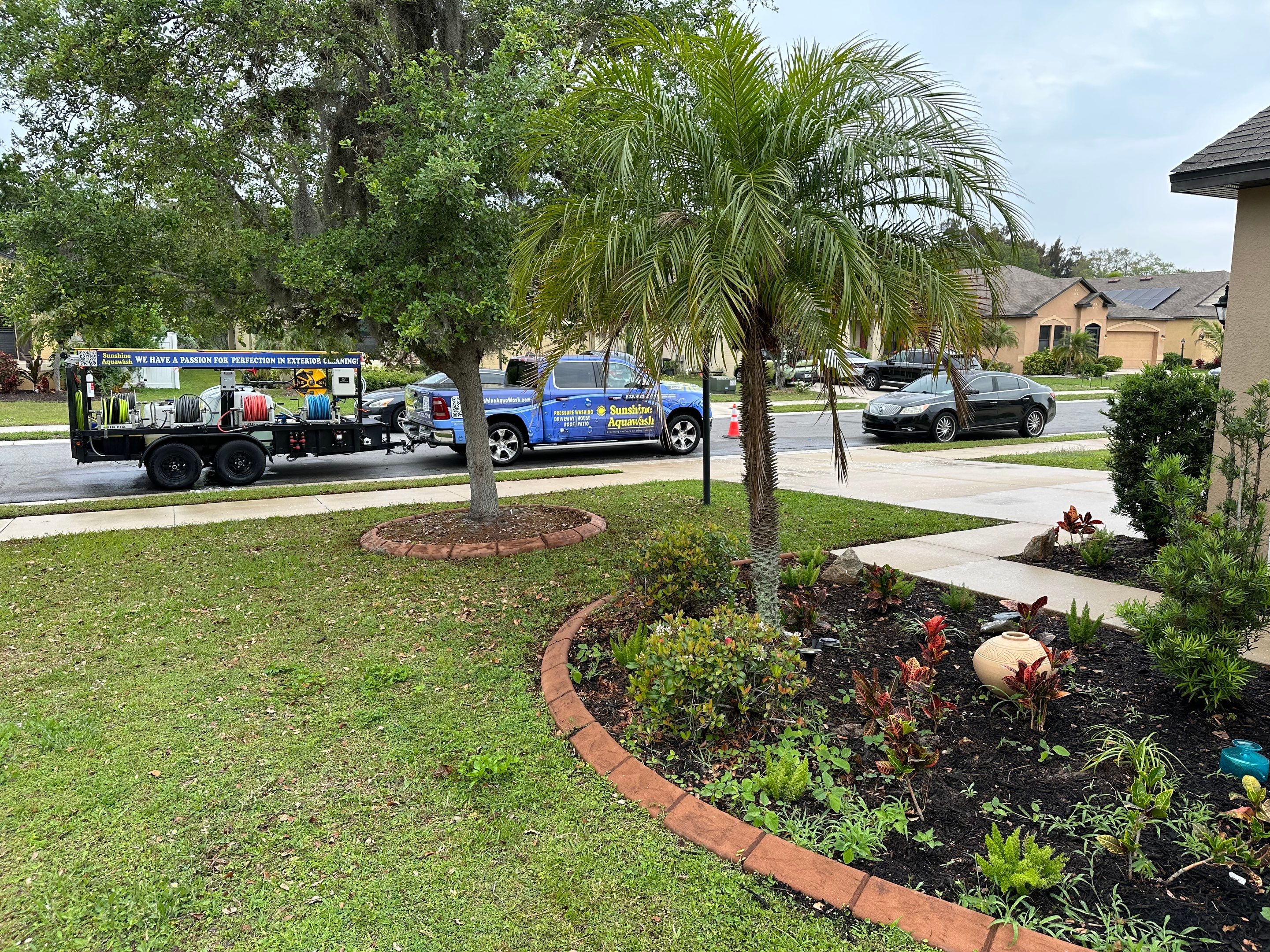House Wash & Driveway Cleaning in Palmetto Estates Community, Palmetto, FL by Sunshine AquaWash