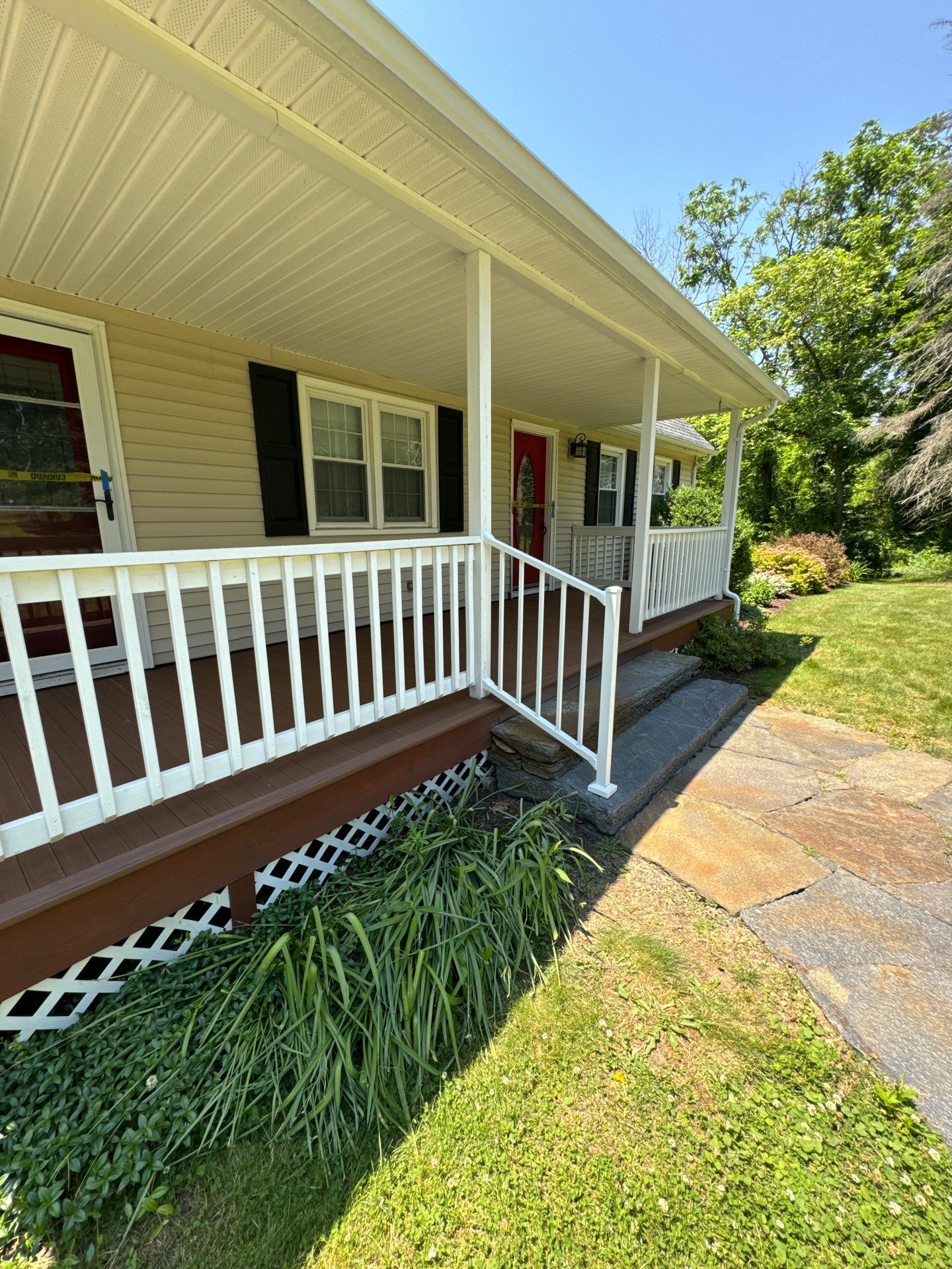Front Porch Upgrades using TimberTech Advanced PVC Porch Collection by Chagnon Building & Remodeling LLC