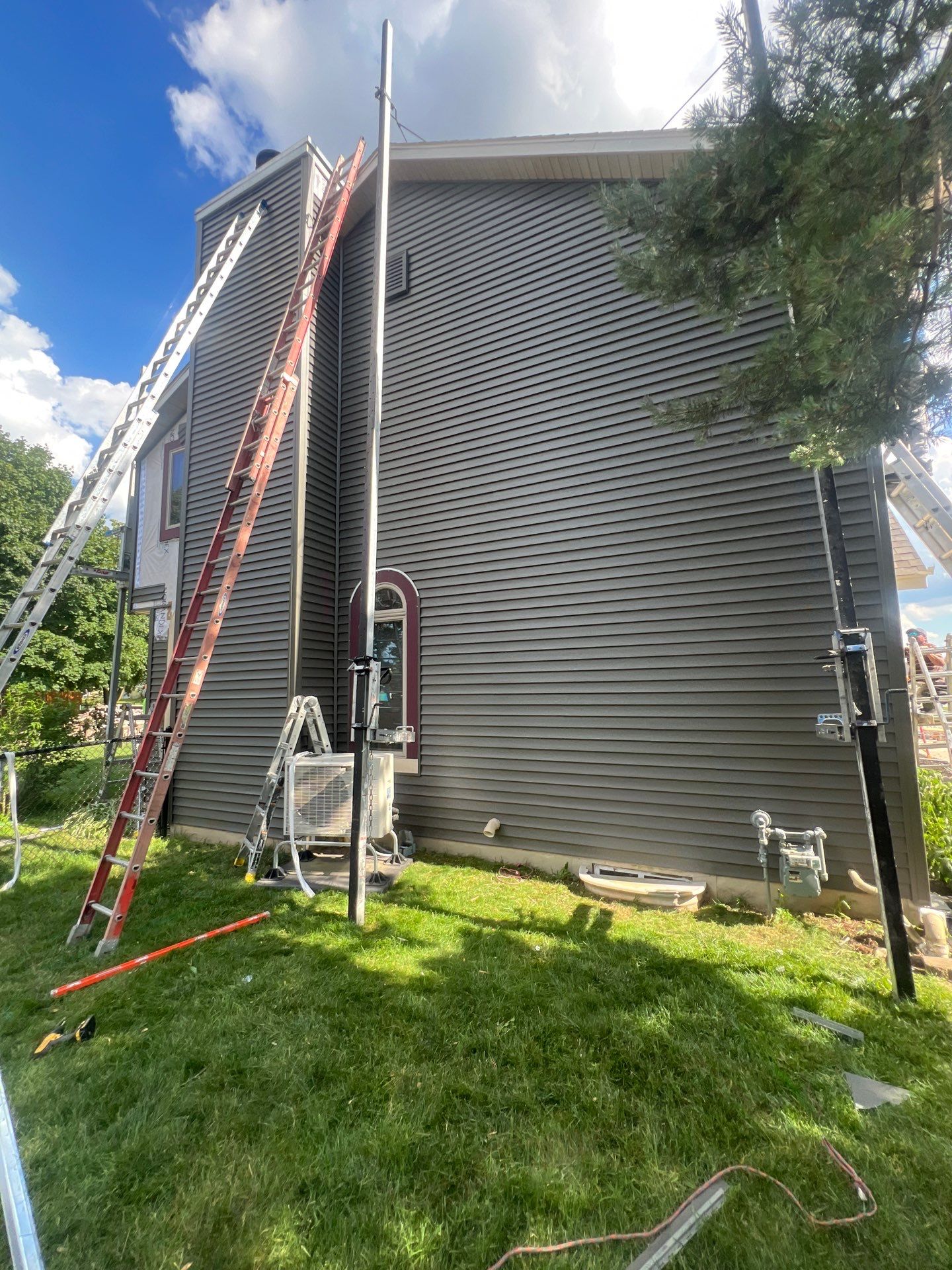 Bye Bye Cedar Siding ! Hello Misty Shadow!  by Gellings Roofing & Siding