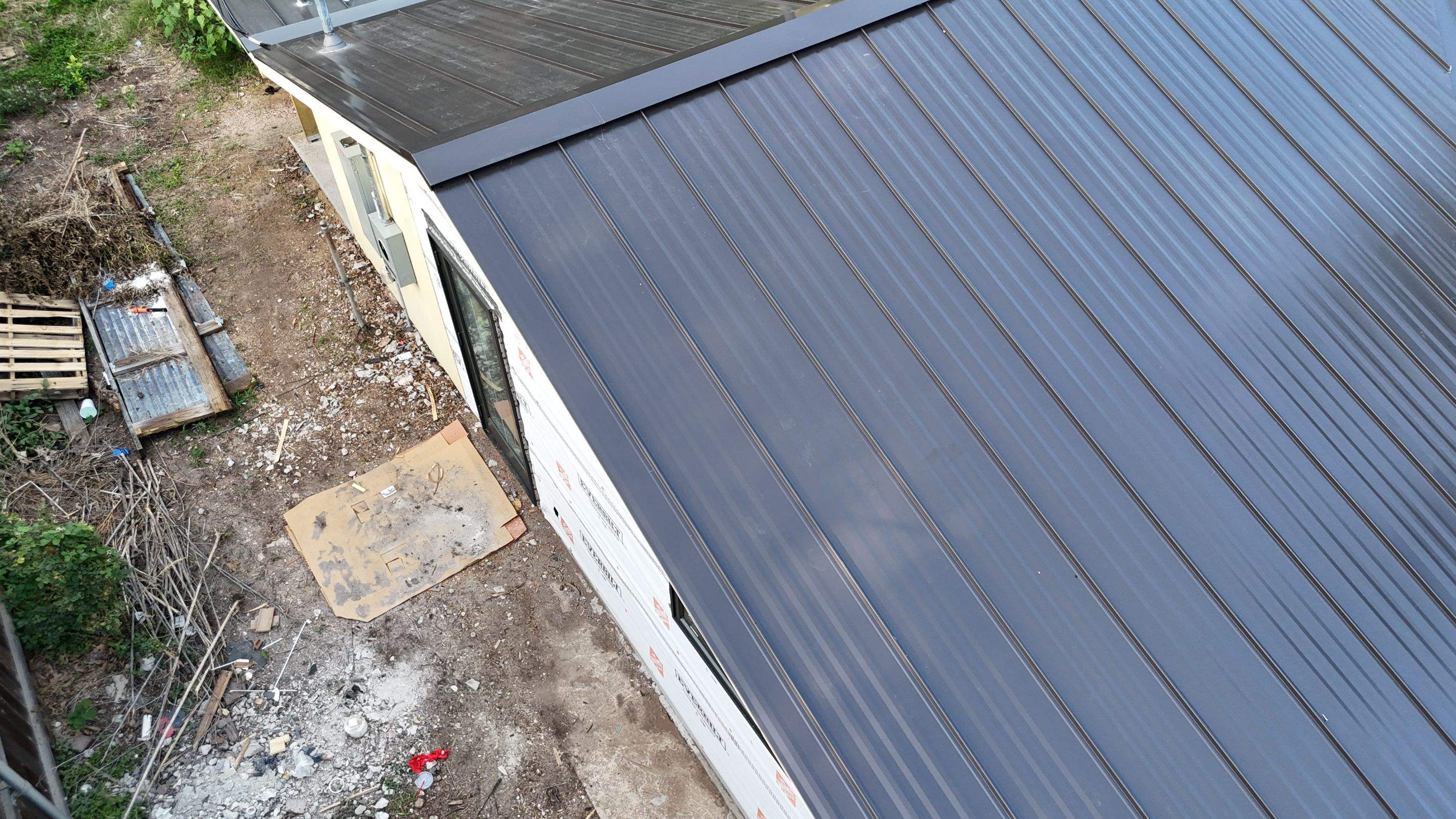 Dark Bronze - L&A Standing Seam with Striations by RoofsOnly.com