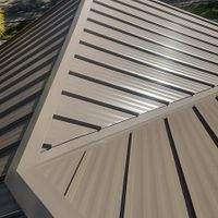 24ga 1.5" Mechanical Seam Buckskin  by Total Roofing System The Metal Roof Experts