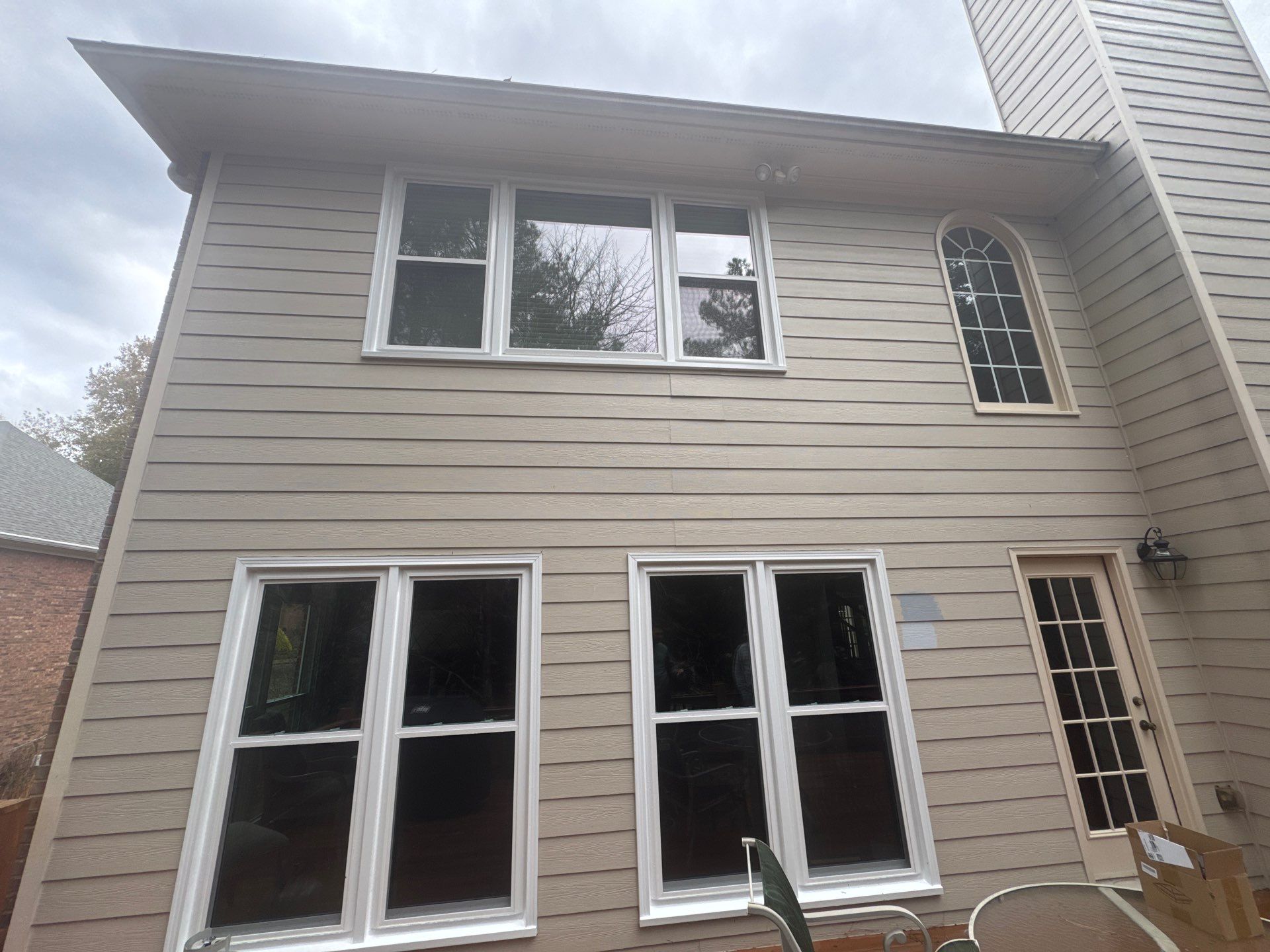 Chimney Siding Reconstruction and Full Exterior Painting in Marietta by Swift Home Renovations