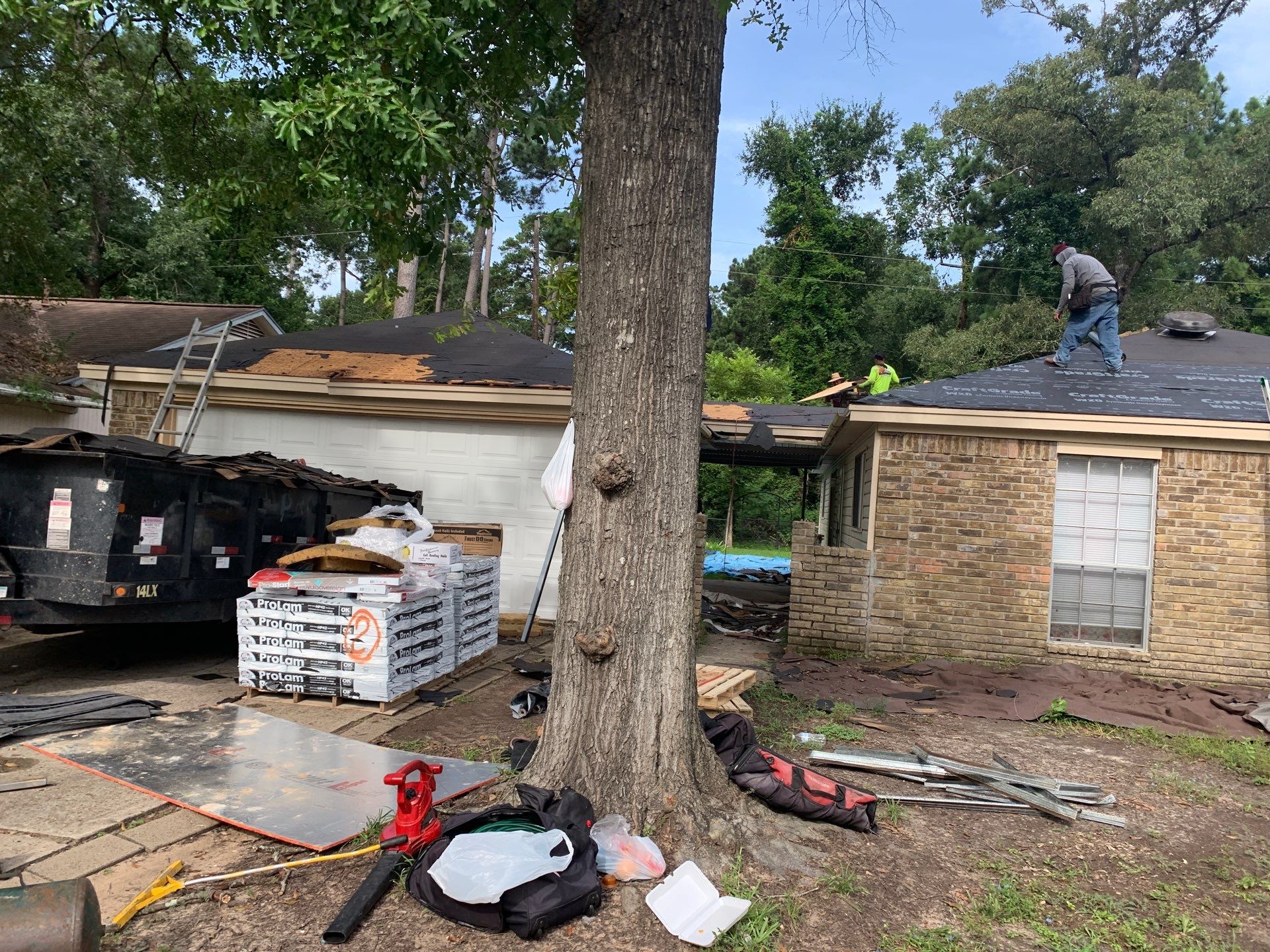 Roof Replacement & Chimney Flashing Rebuild — Conroe, TX by PL Roofing & SB Roofing, LLC.