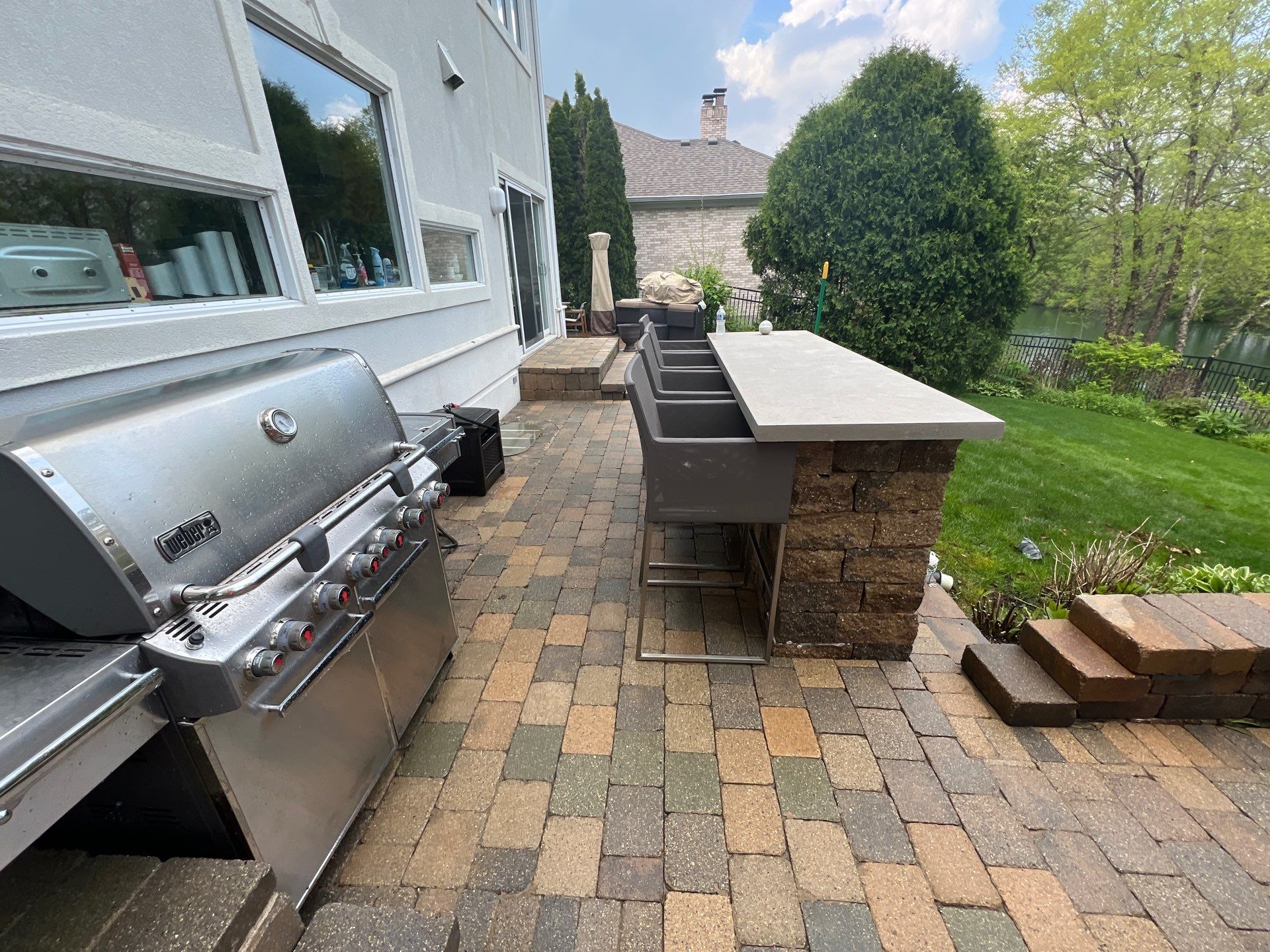 dryvit using Algaecide, soft wash soap by Northern Power Washing LLC.