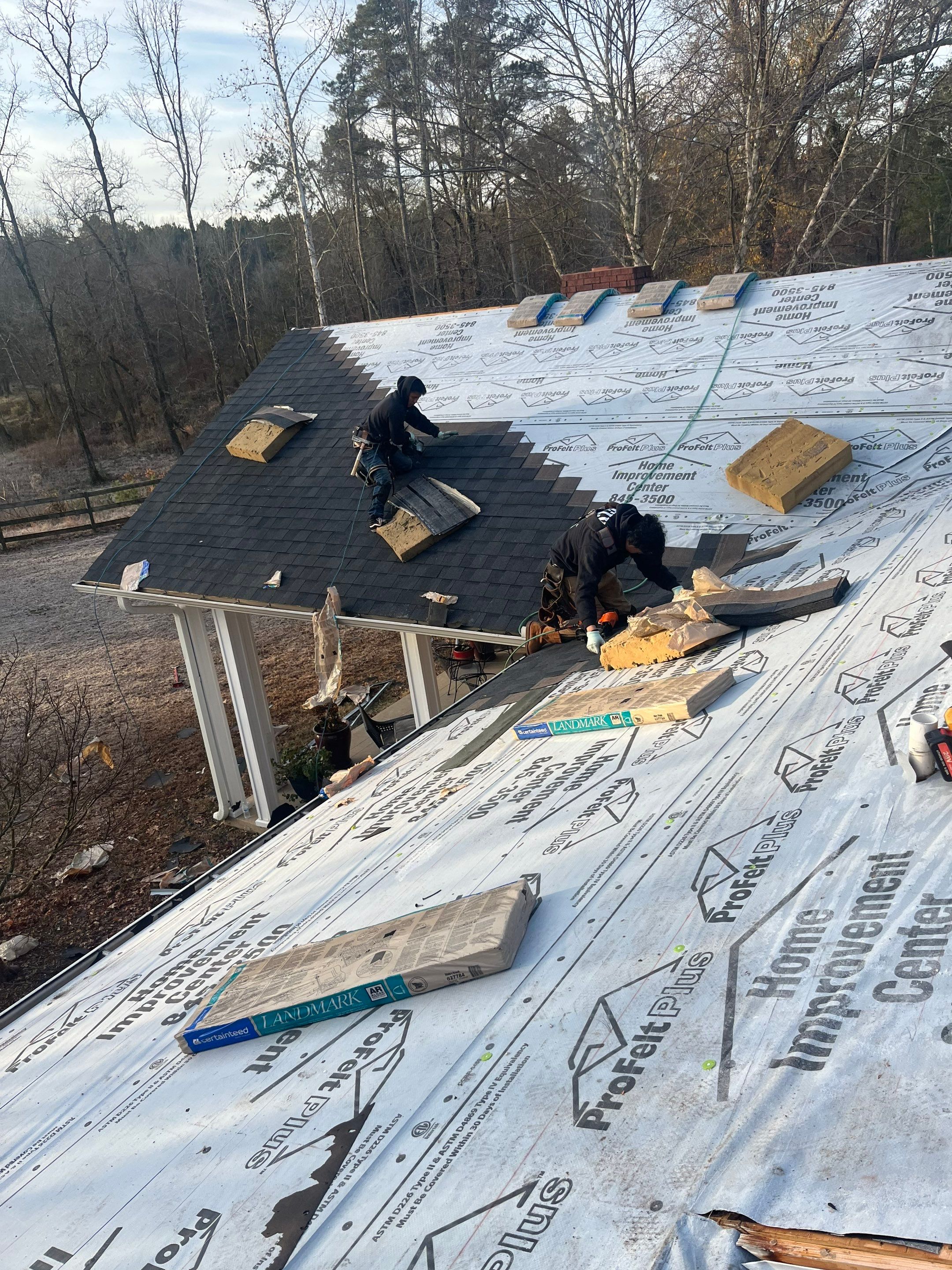 Residential Roofing Repair using CertainTeed XT25: Moire Black by Hostetler Roofing