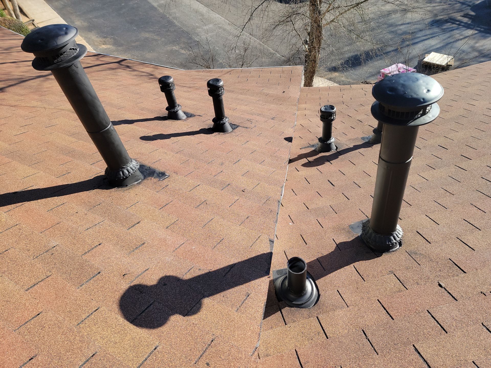 Commercial Roofing Installation using Owens Corning Autumn Brown by Inspector Roofing and Restoration