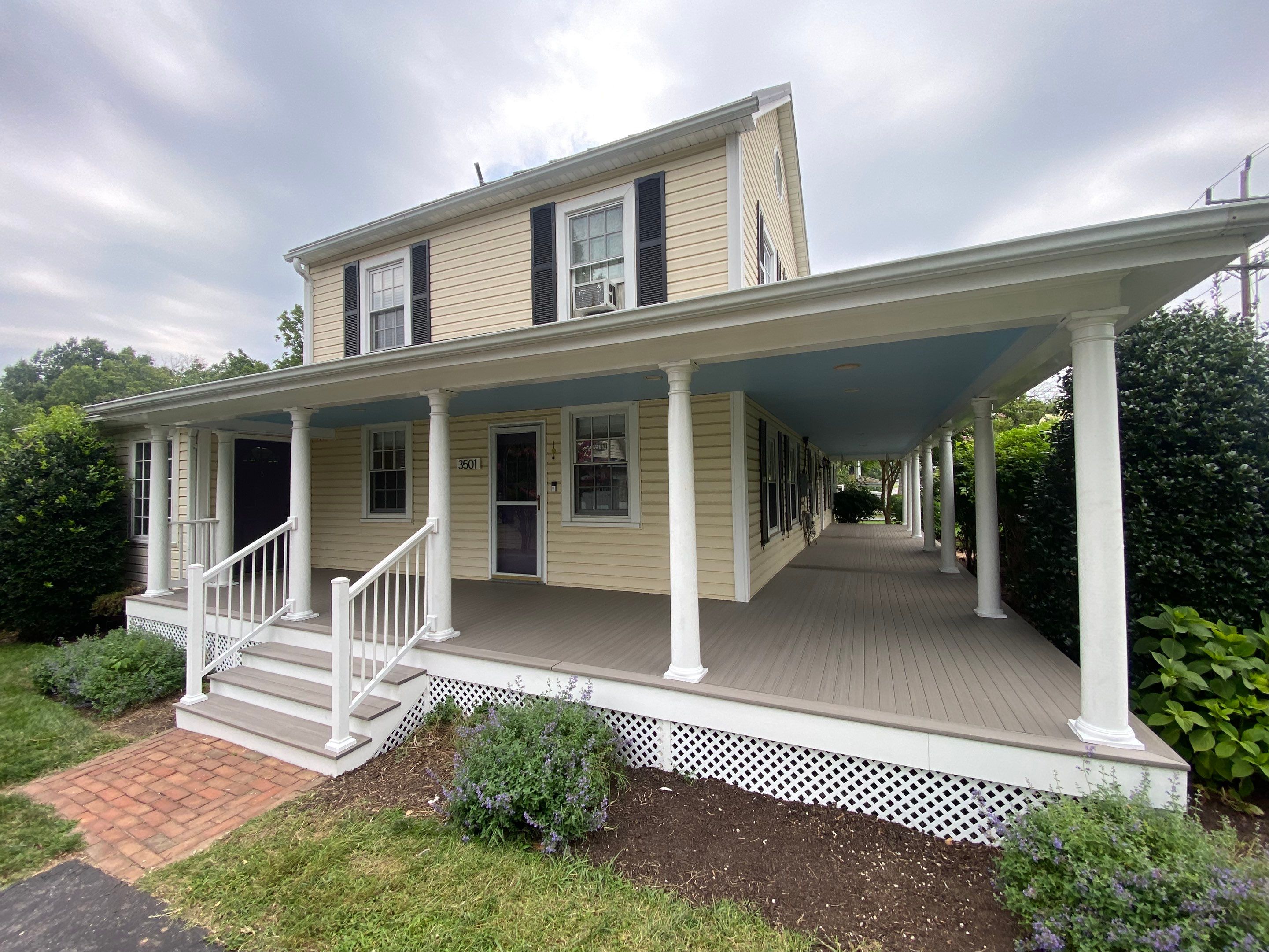Front Porch Transformation using Timbertech Decking by The Smet Companies, LLC