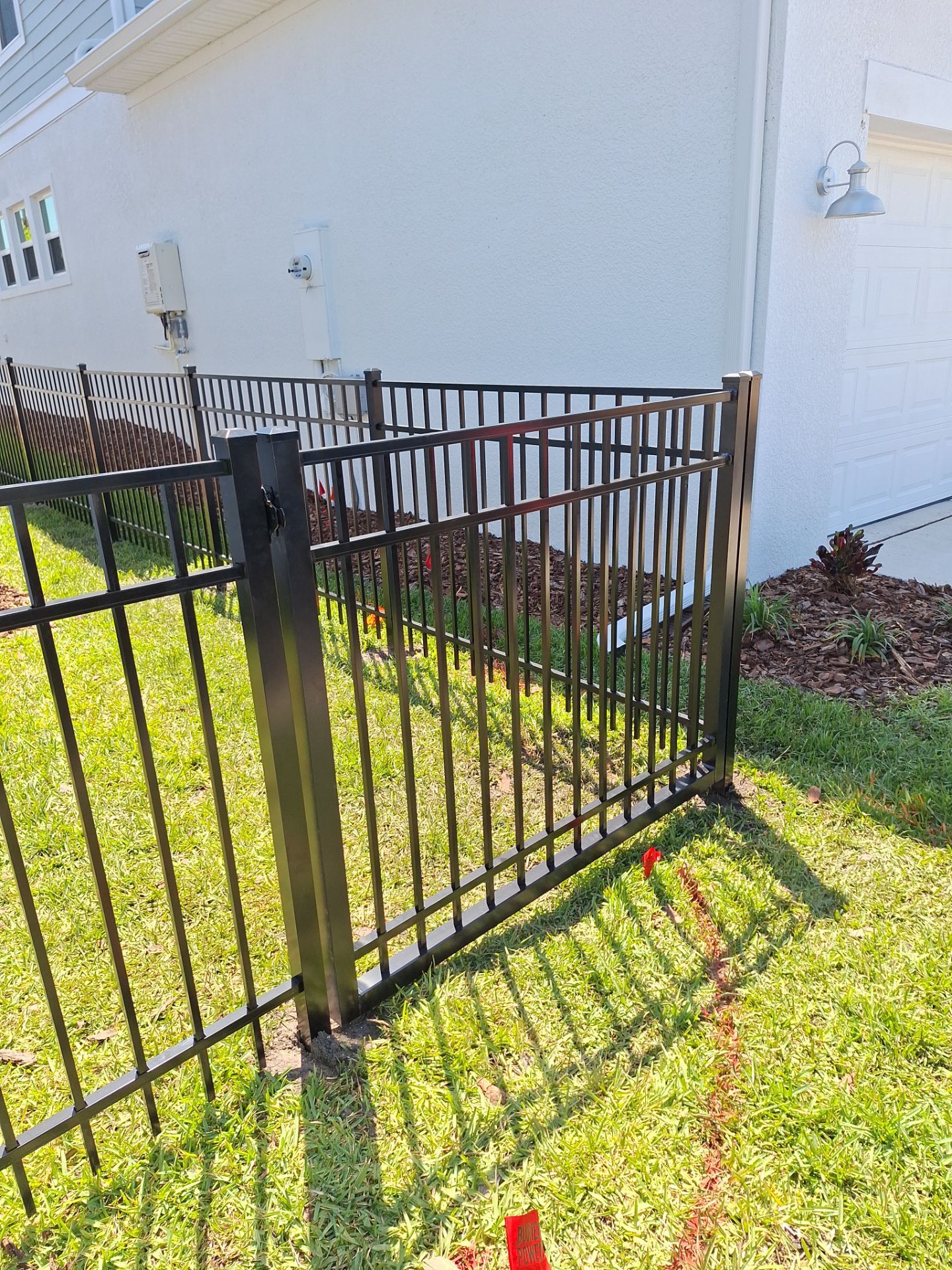 Aluminum Fence Installation using Black 3 Rail Aluminum Fence by Asap fence and gates, LLC