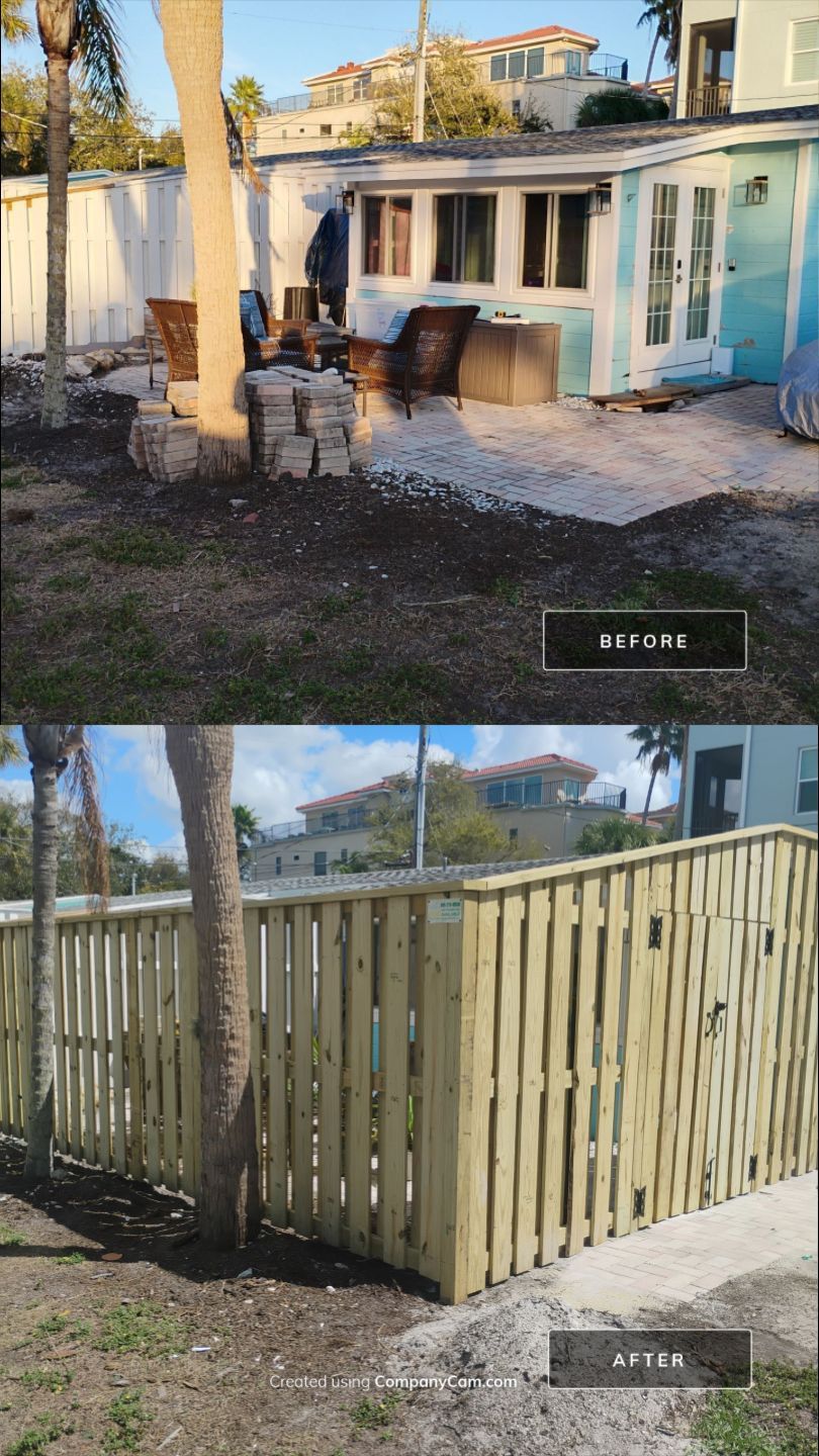 Wood Install on Siesta Key by True Fence LLC