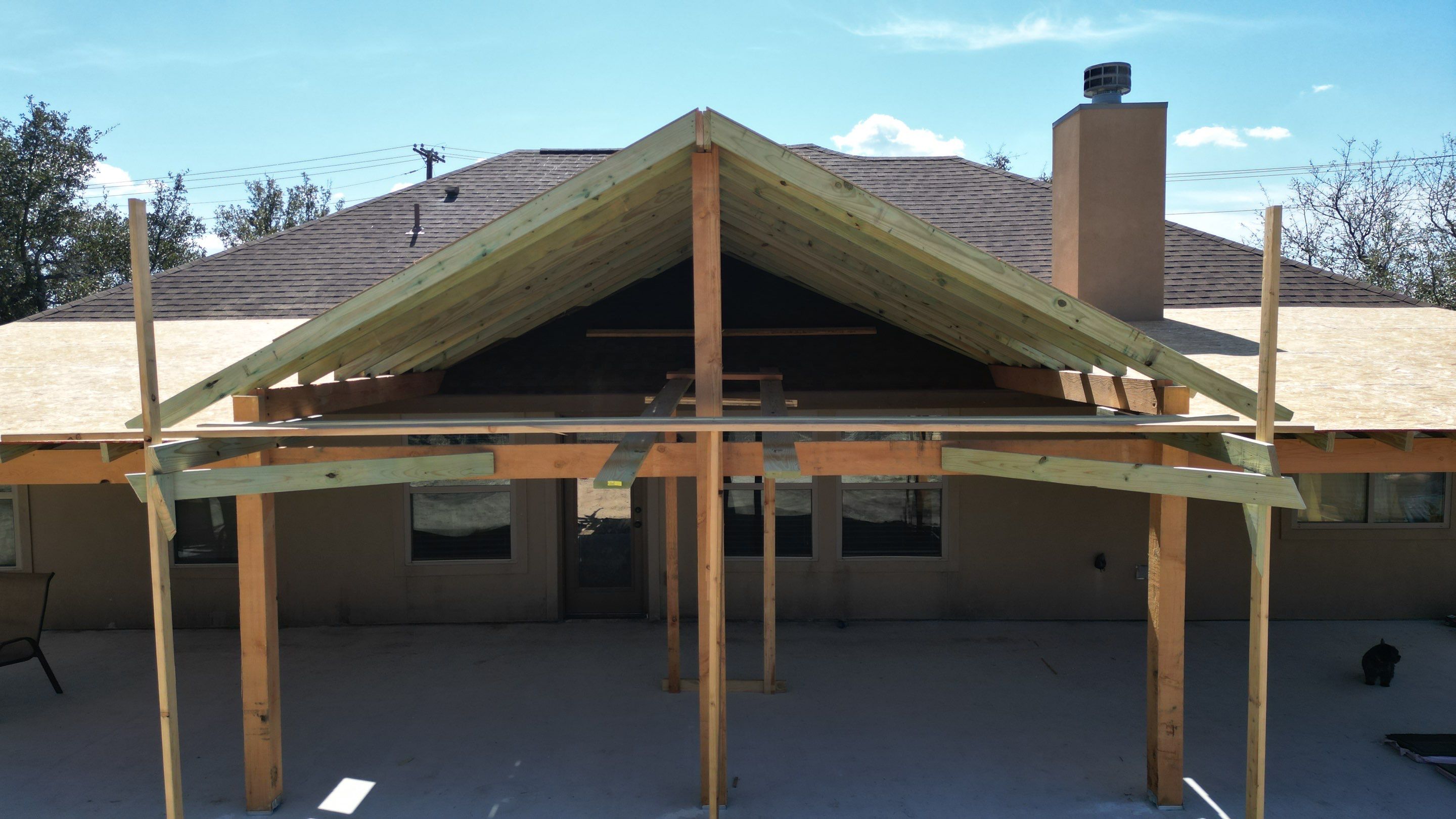 Reroof with Back Patio Addition using Owens Corning Duration Aged Copper by Lightning Exteriors