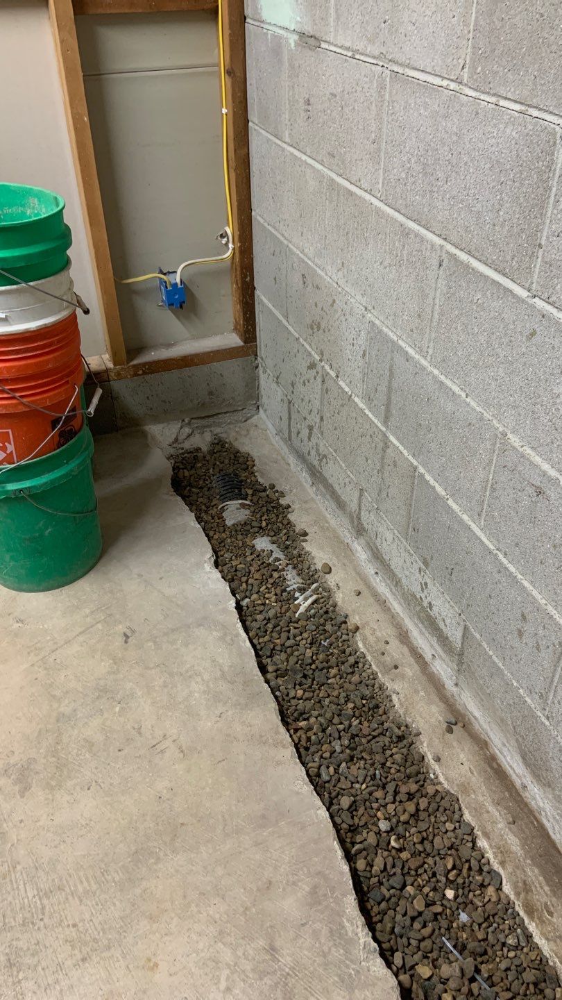 Drain tile in Brooklyn Center by Waterproofing Northeast