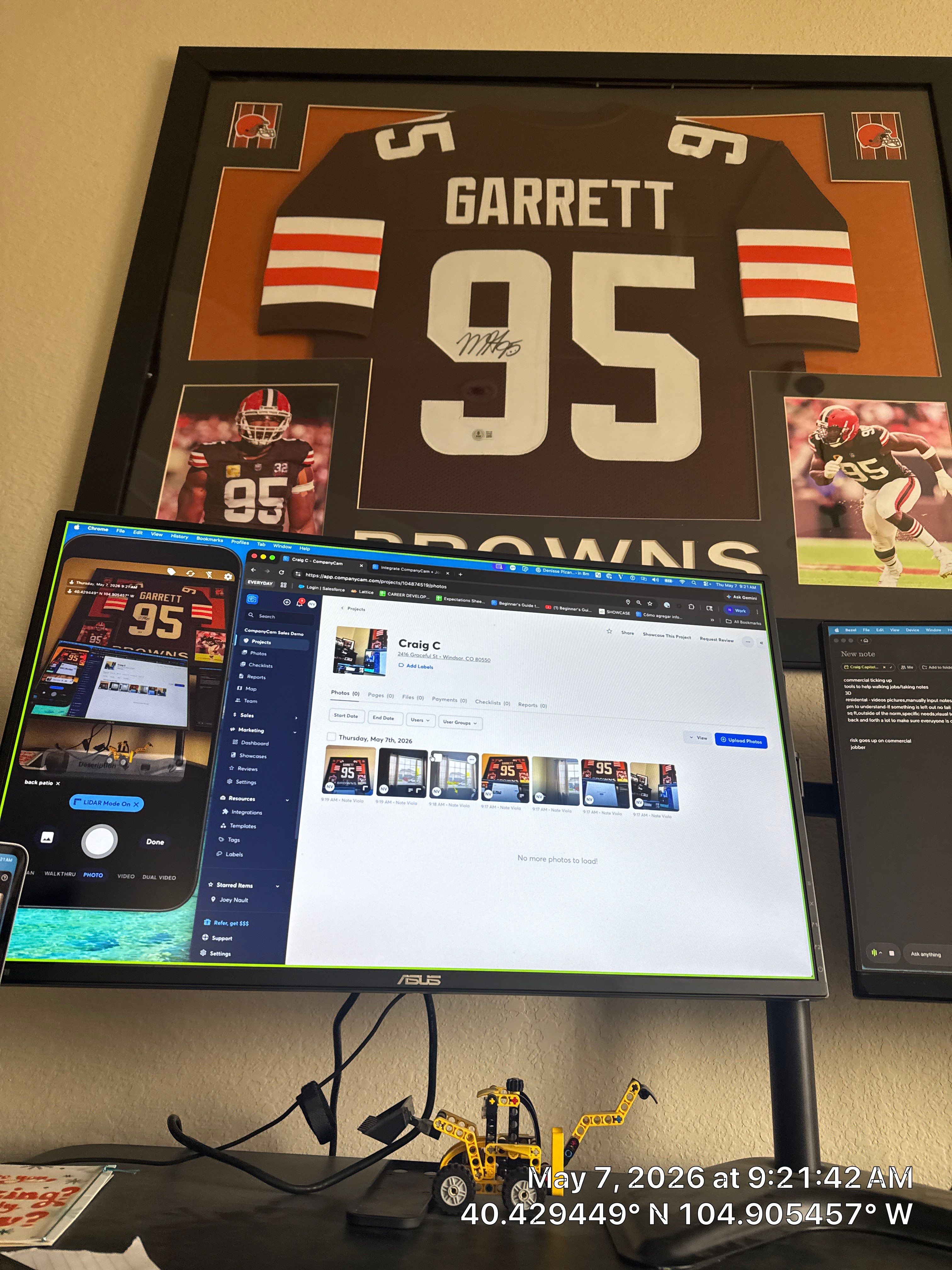 Custom Home Office and Multi-Monitor Workstation Installation in Windsor by CompanyCam Sales Demo