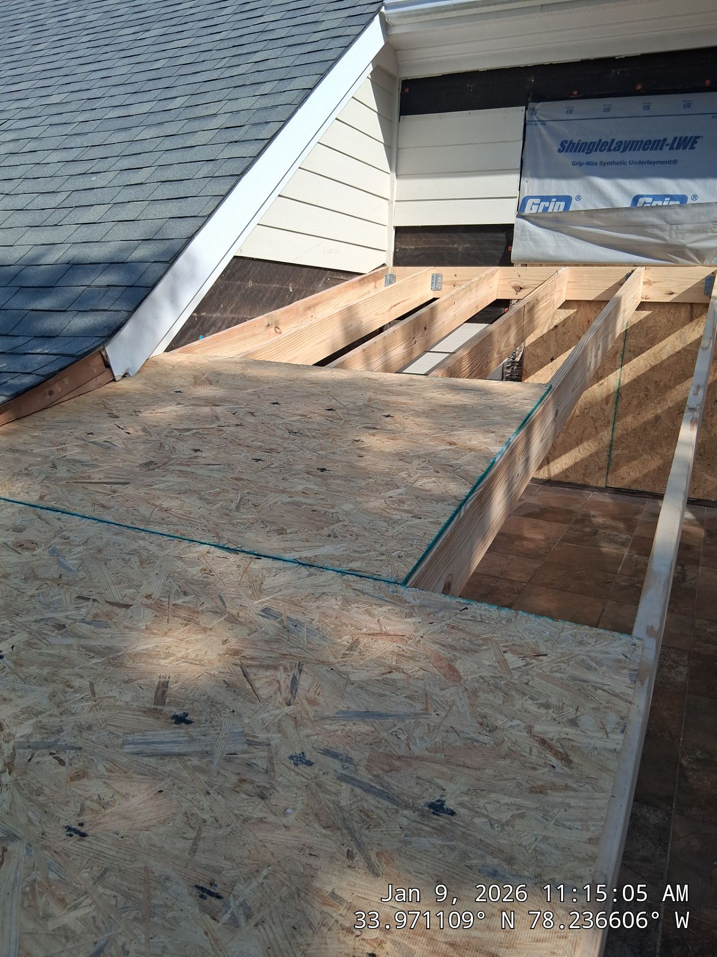 Deck Removal and Roof Addition in Winding River Plantation Bolivia NC by RGR Construction and Roofing, LLC