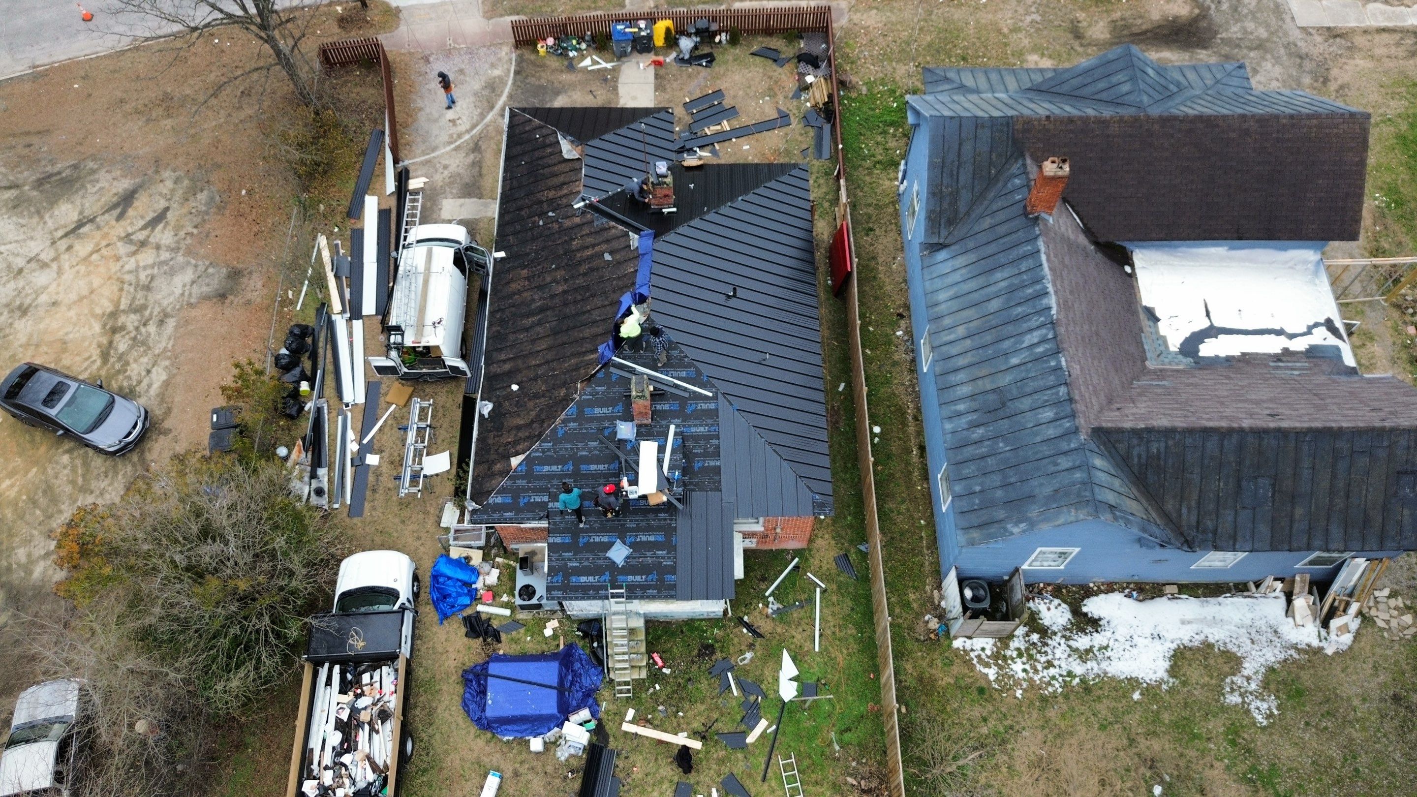 Metal Roof replaced, damaged by Hail by Just Brilliant Restoration JBR