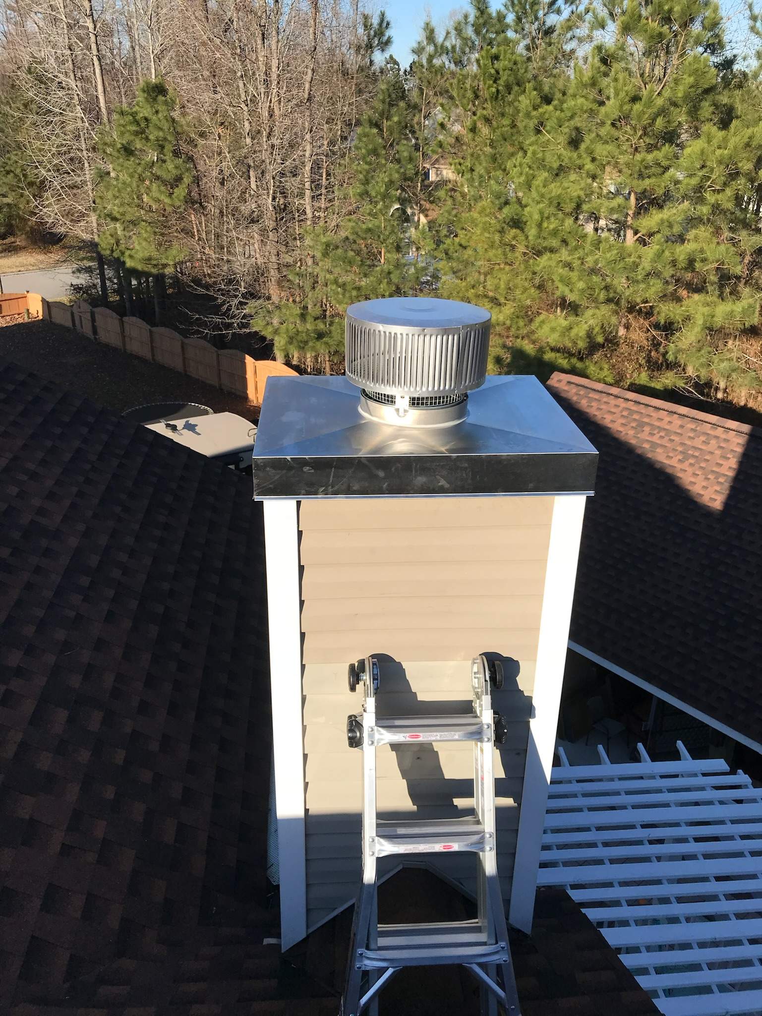Custom Chase Cover and Cap Chesapeake by Premier Chimney and Roofing