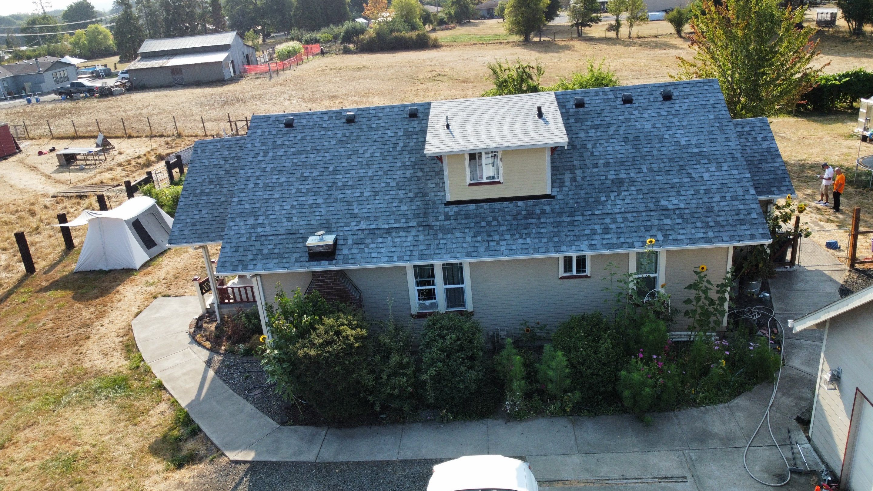 Residential Roofing Installation using IKO Dynasty (Color: Frostone Grey) by Orezona Building & Roofing Company, Inc.