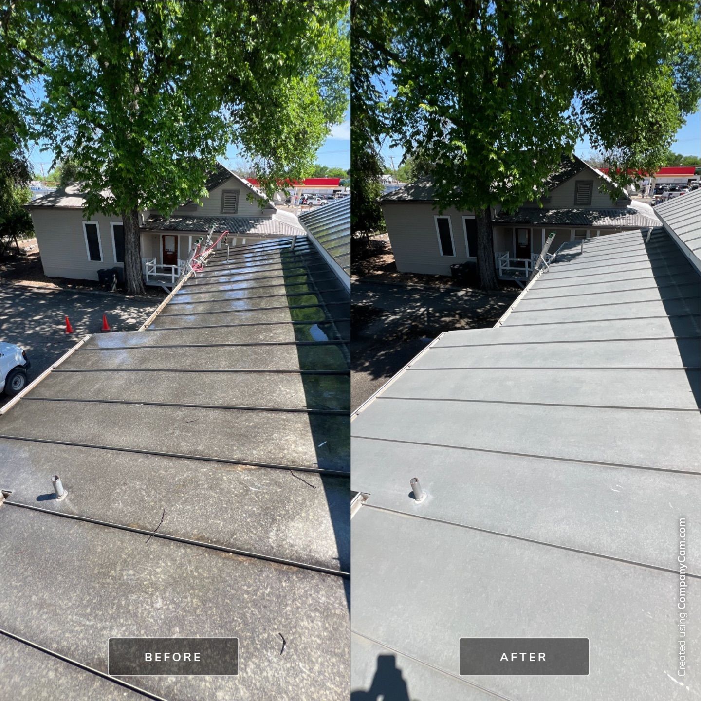 Metal Roof Wash Project in New Braunfels by Bright Choice