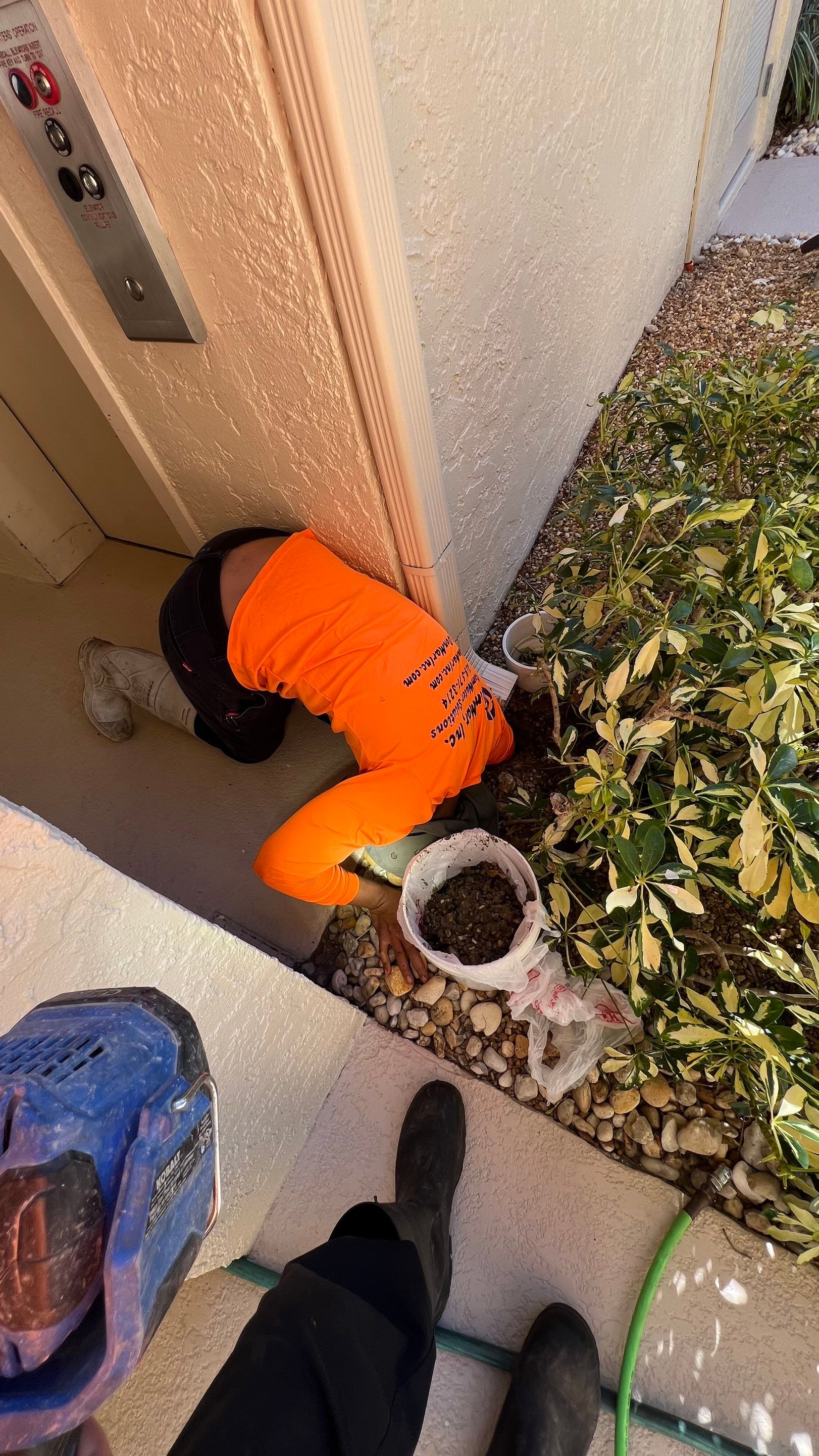 Condo Gutter System Jetting by APS Power & Water