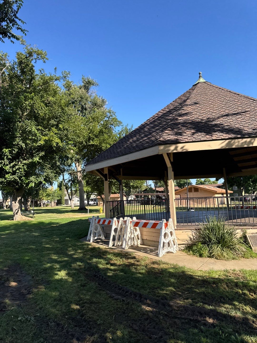 City of Gustine Gazebo project by Straight Edge Roofing Inc