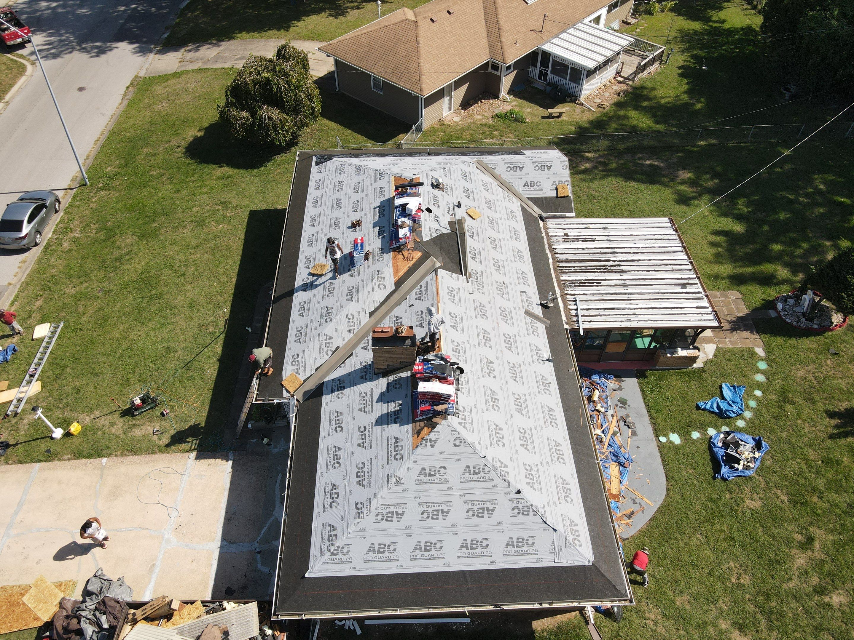 Residential Roof Replacement and Decking by Summit Roofing