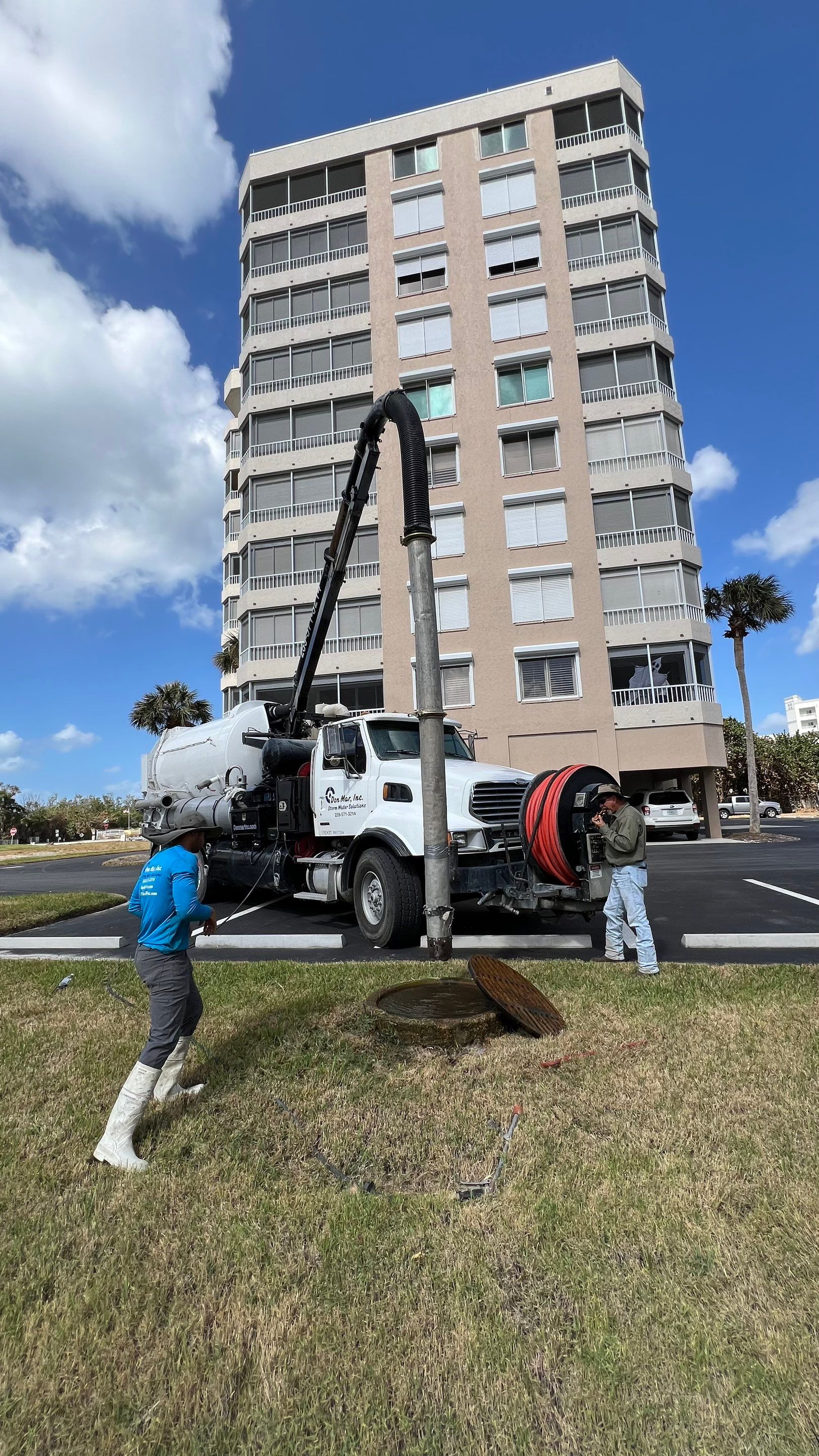 Condo Storm Water System Cleaning and Maintenance From Hurricane Ian by APS Power & Water