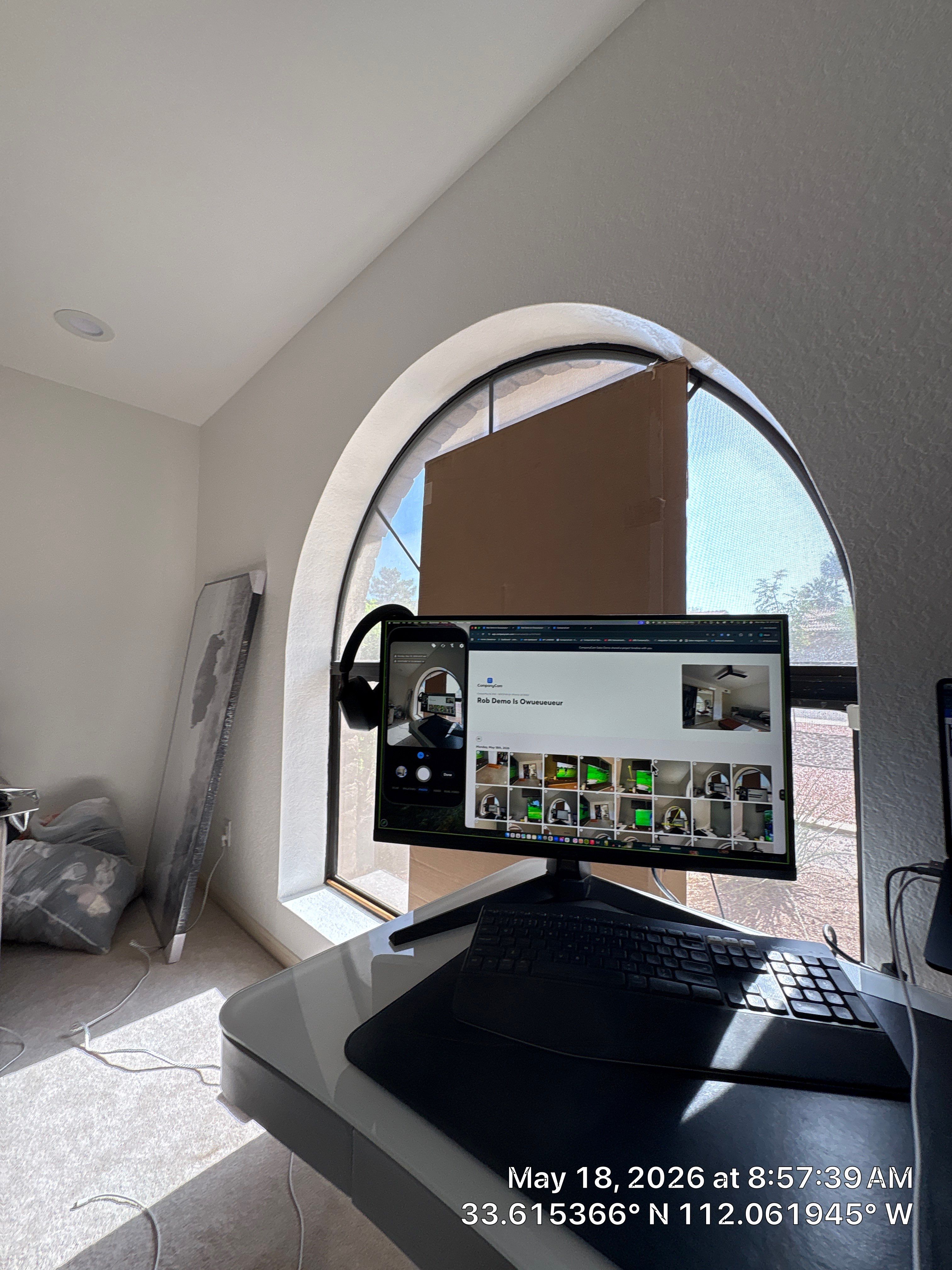 Modern Ceiling Fan and Media Wall Installation in Phoenix by CompanyCam Sales Demo