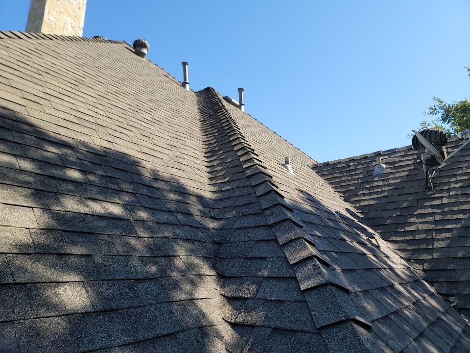 Insurance Claim Roof and Gutters using Owens Corning - Duration- Estate Gray -New Gutters - Exterior paint by Tex-Line Roofing