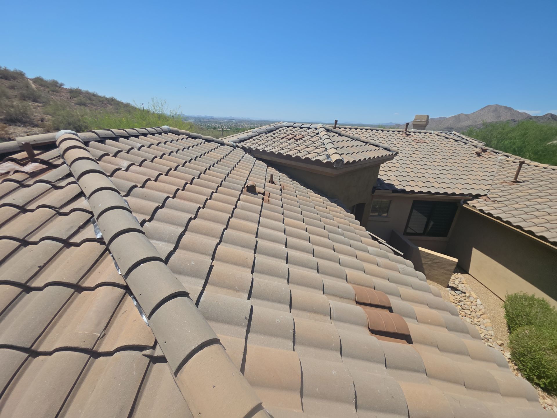 New underlayment and tile reset in Scottsdale. by Weather-Tite Roofing