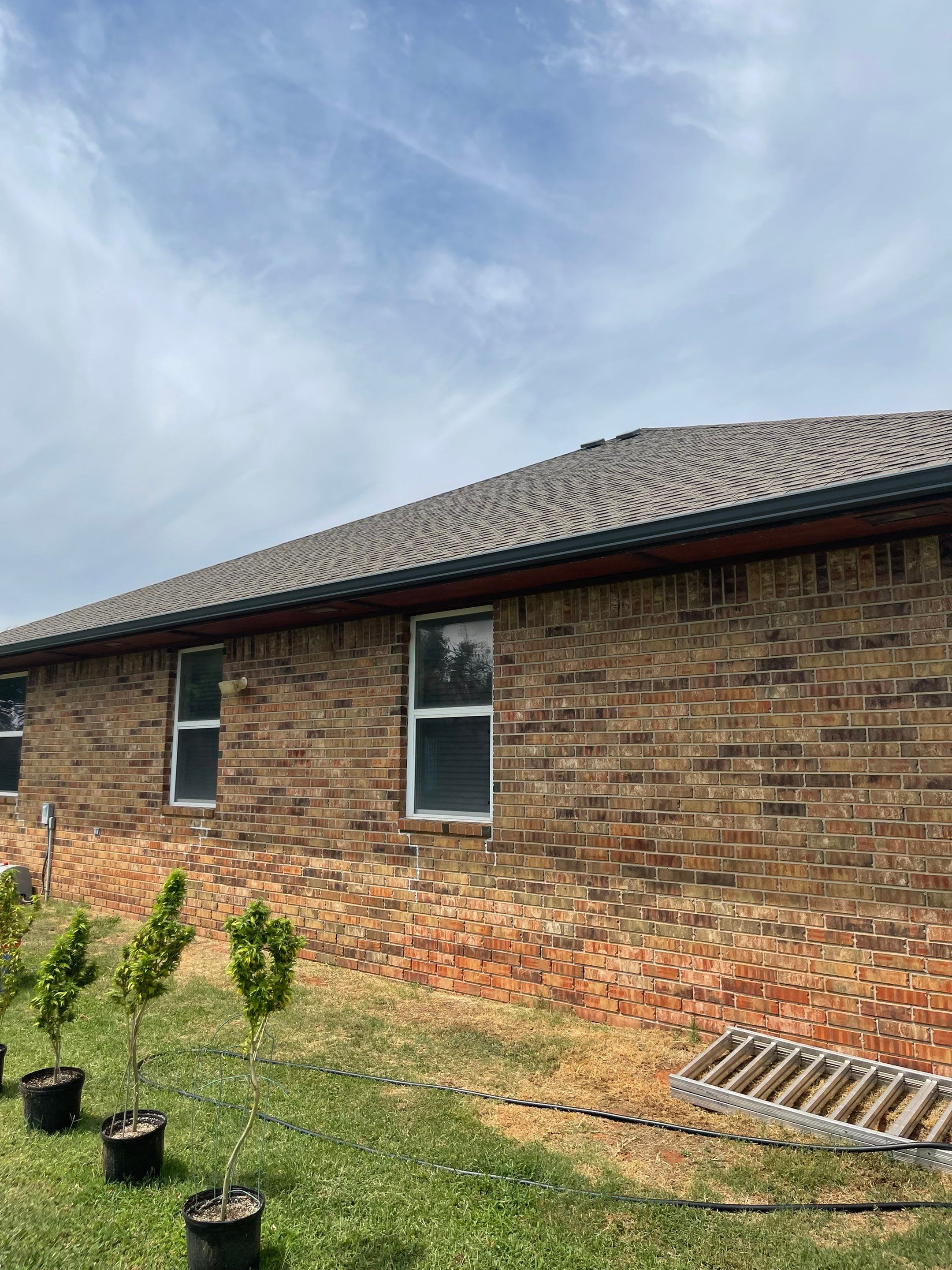 Hail Damage on a Roofing System by Icon Roofing And Construction 