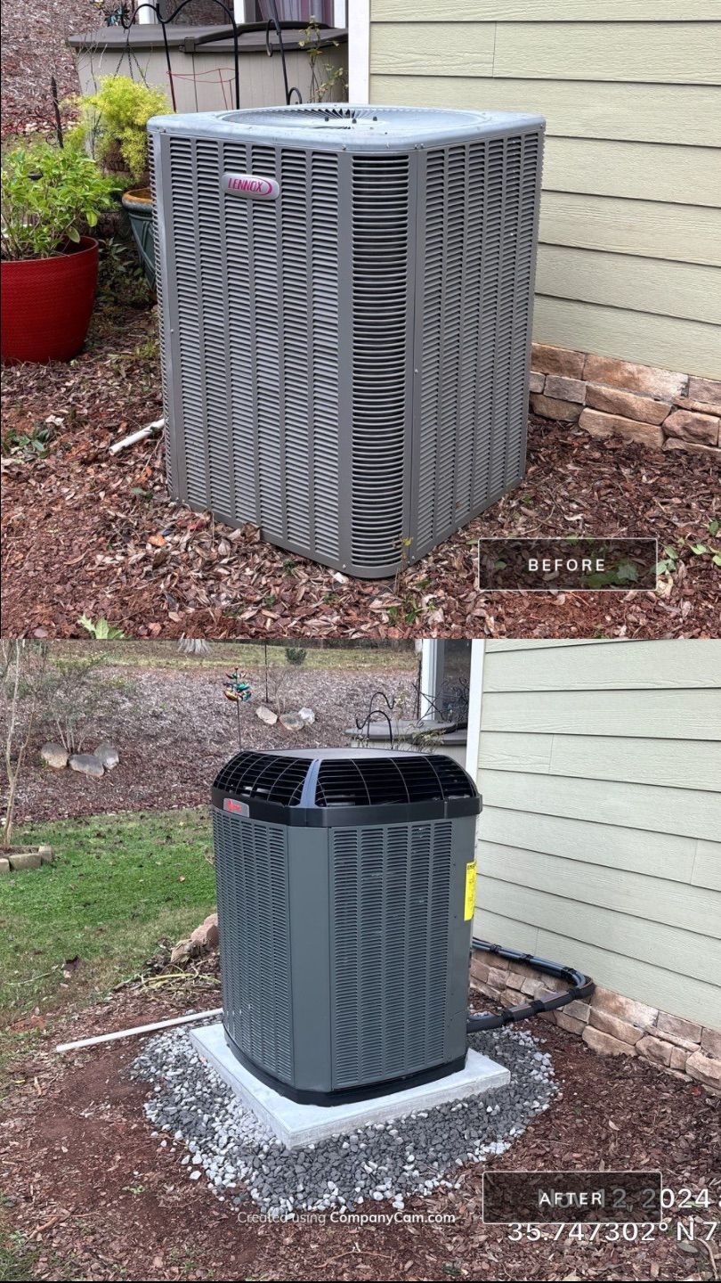 Trane XV20i Split Heat Pump Install  by Nick's Mechanical LLC.