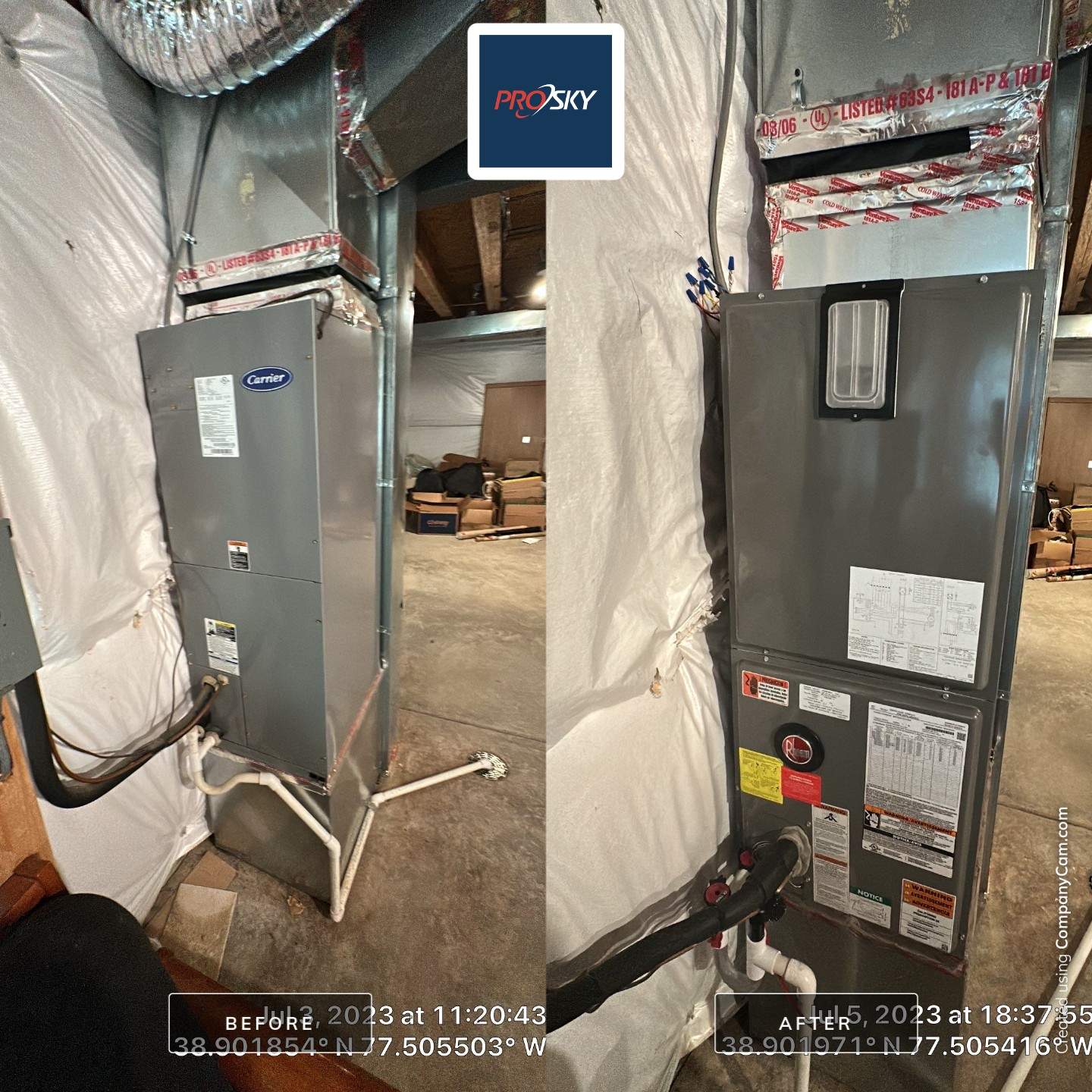Heat Pump Replacement using Trane by Pro Sky Services