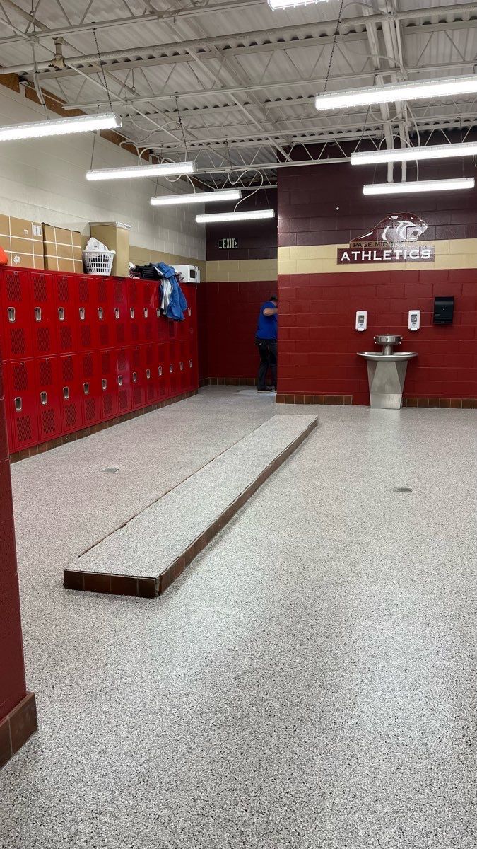 Commercial Floor Coating using Coyote by My Garage Floor Guys