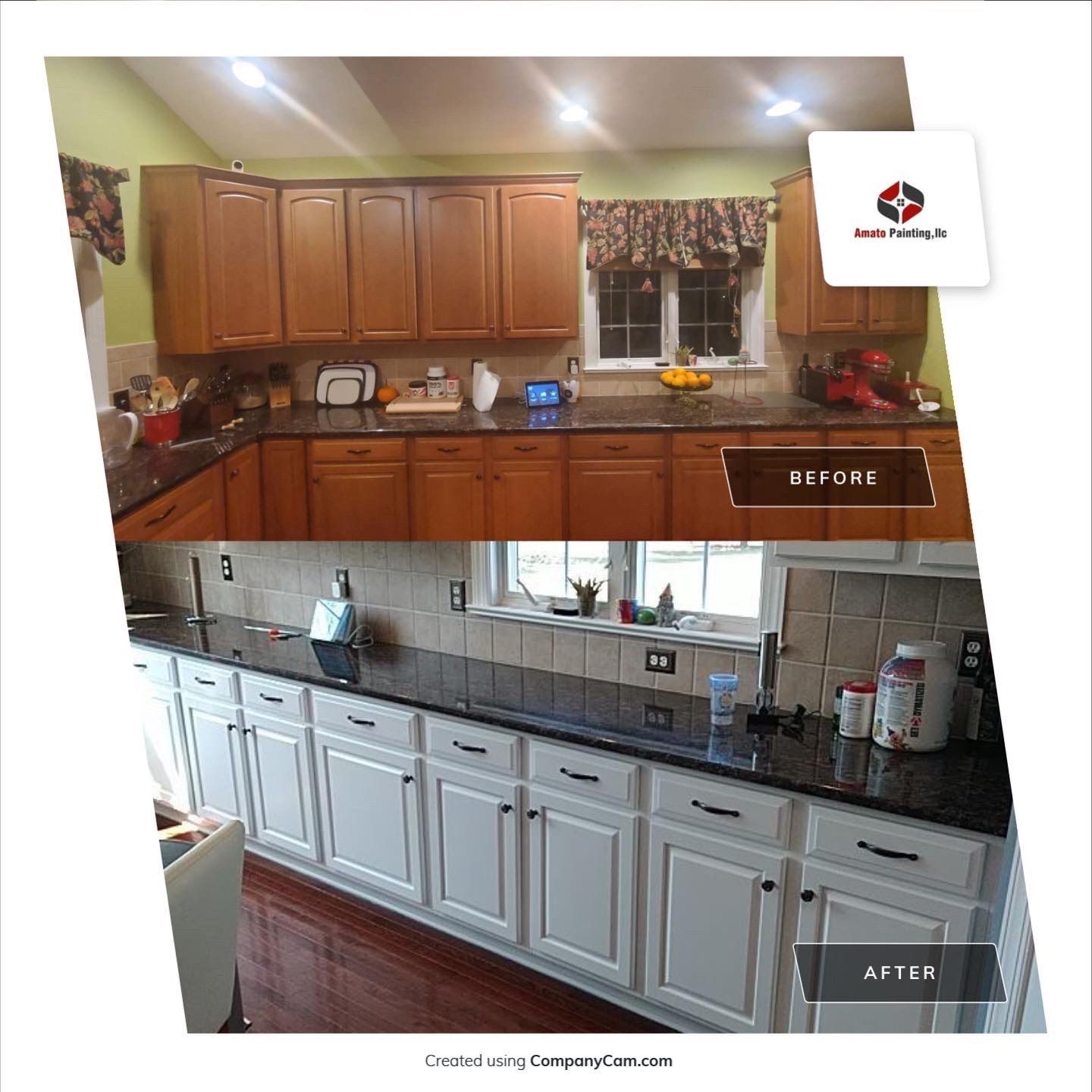 High End Kitchen Cabinet Painting by Ryan Amato Painting LLC and Lehigh Valley Epoxy