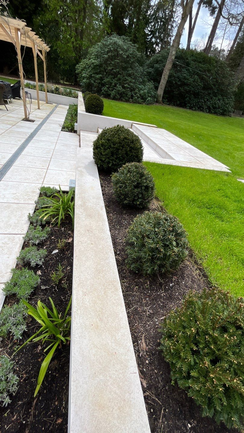 Porcelain Patio Clean using Honda 15lpm Low Pressure Washing Machine by Ges Exterior Cleaning ltd