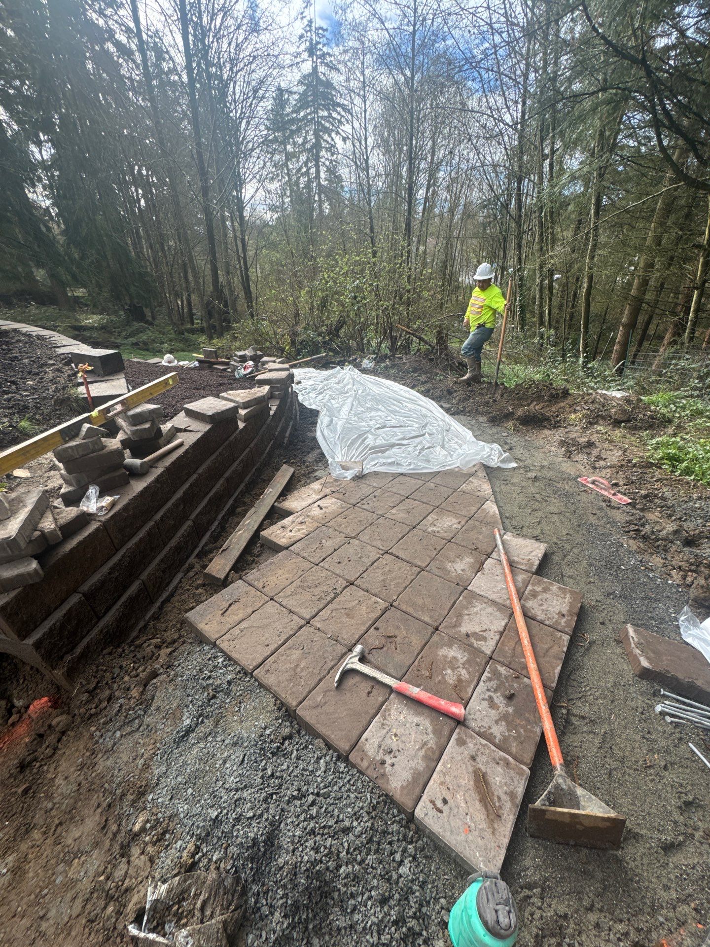 Retaining Wall and Backyard Renovation | Everett  by Jireh Asphalt & Concrete Inc 
