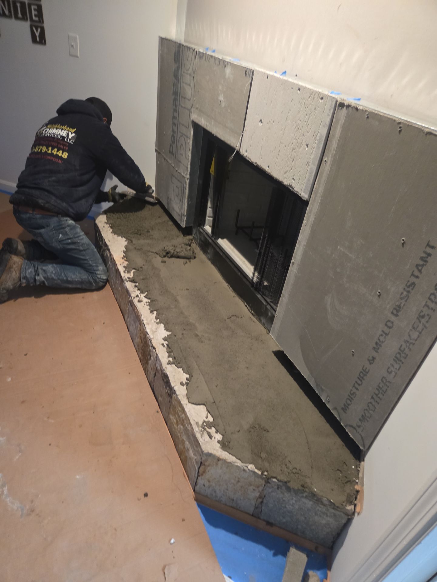 Wood Fireplace by Neighborhood Chimney Services 