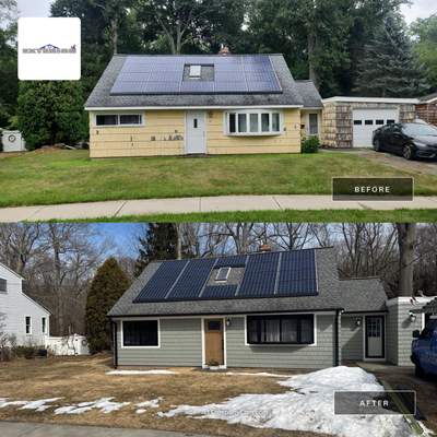 Siding Installation using CertainTeed Certainteed Cedar Impressions - D7 - Seagrass