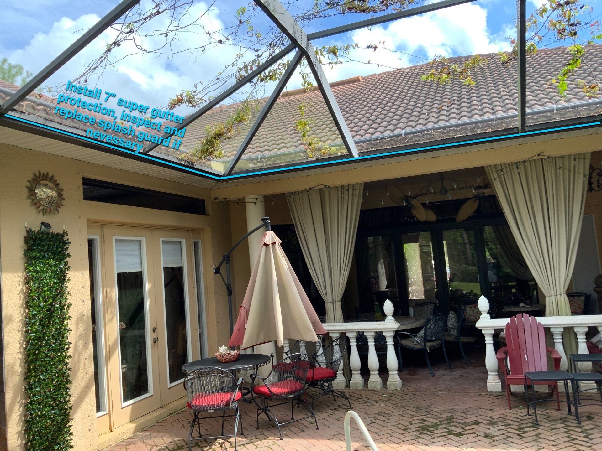 New Splash Guards and 6-Inch seamless Gutters in Naples FL by Gutter Professors