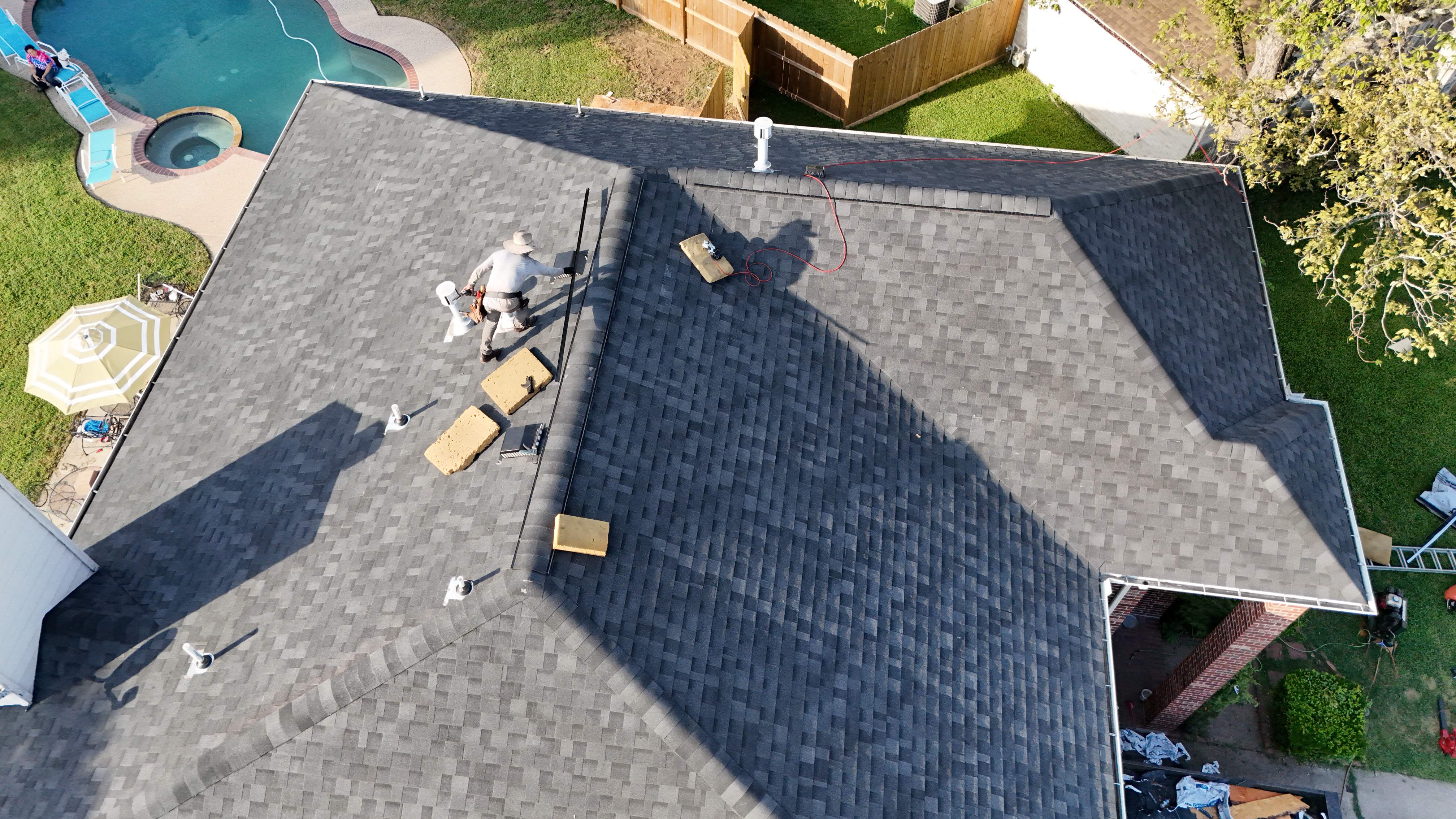 Charcoal Shingle Roof Replacement — North Houston, TX by PL Roofing & SB Roofing, LLC.